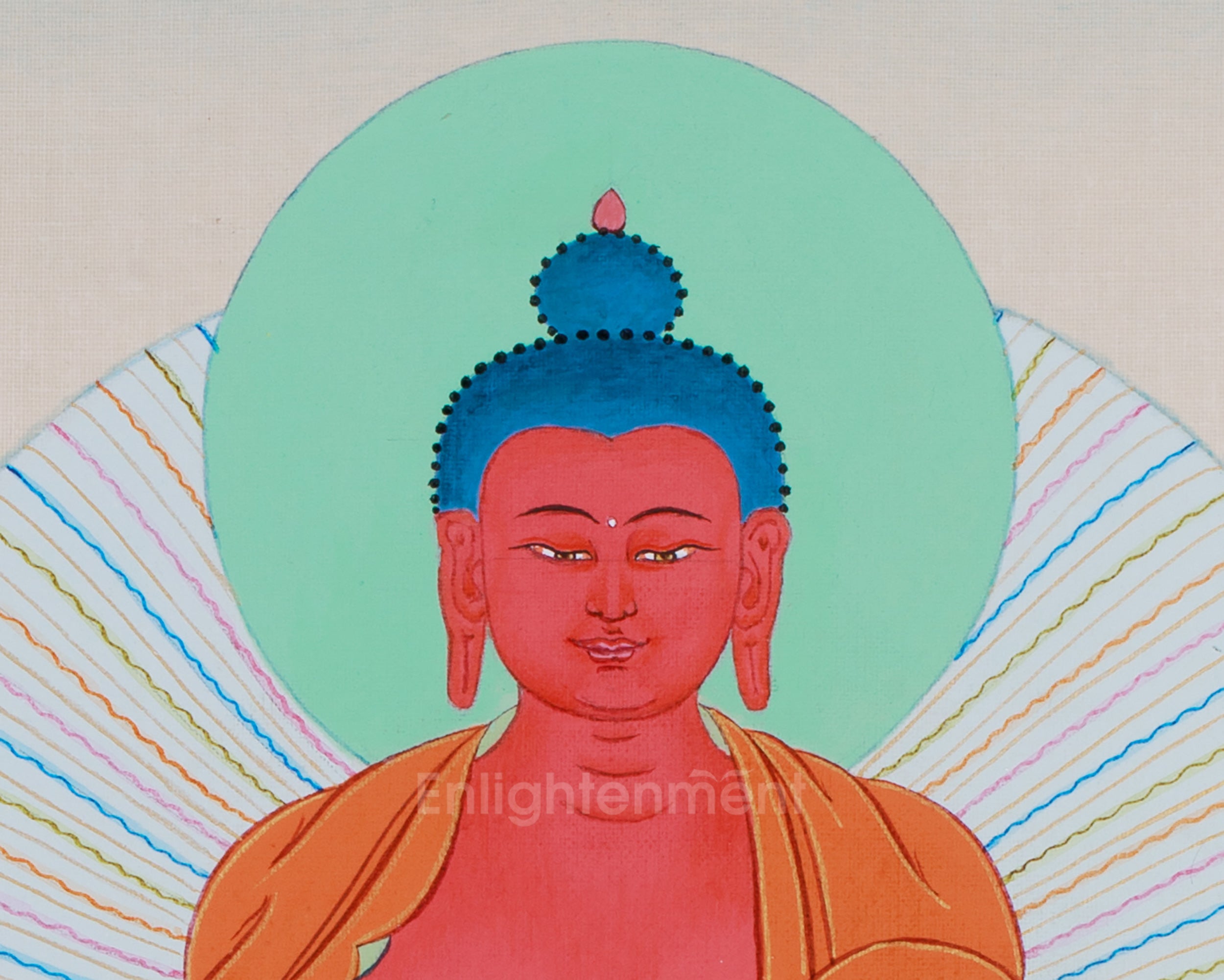 Amitabha Buddha Thangka| Handpainted Small Art