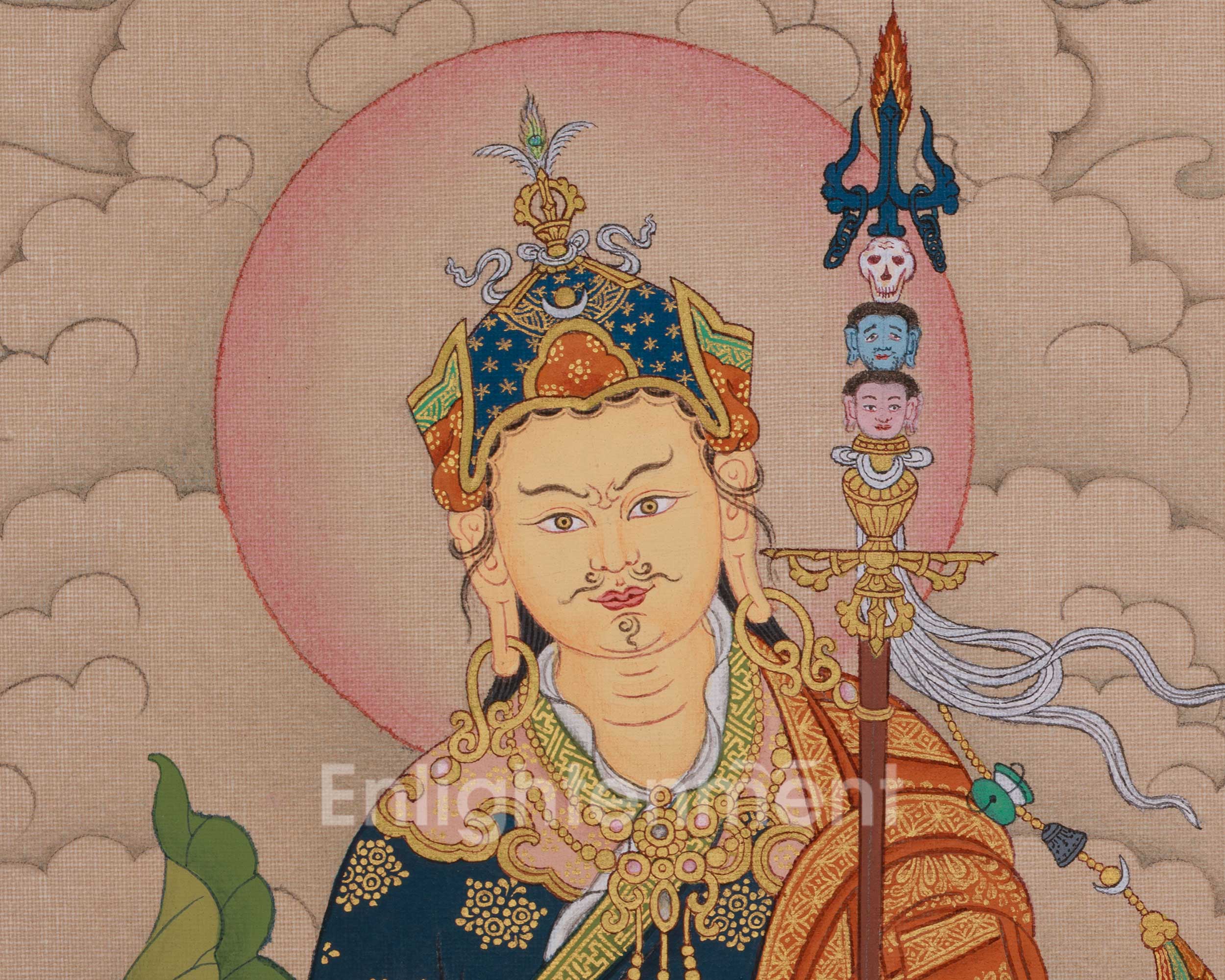 Vajrayana Guru Rinpoche Art | The Lotus Born Master | Padmasambhava Thangka
