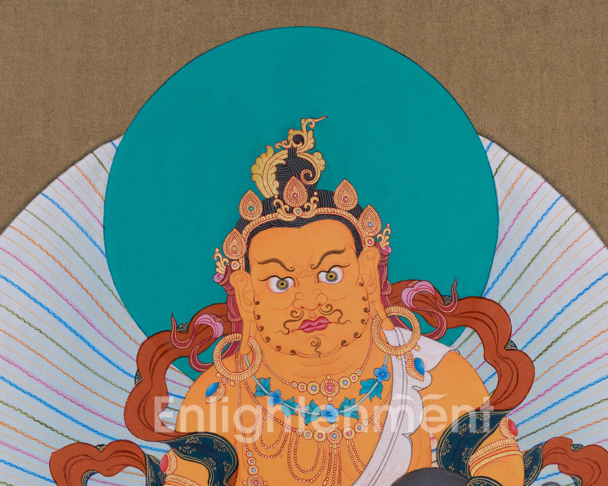 Tibetan Dzambhala Wealth Deity Art | Buddha of Fortune and Spiritual Blessings