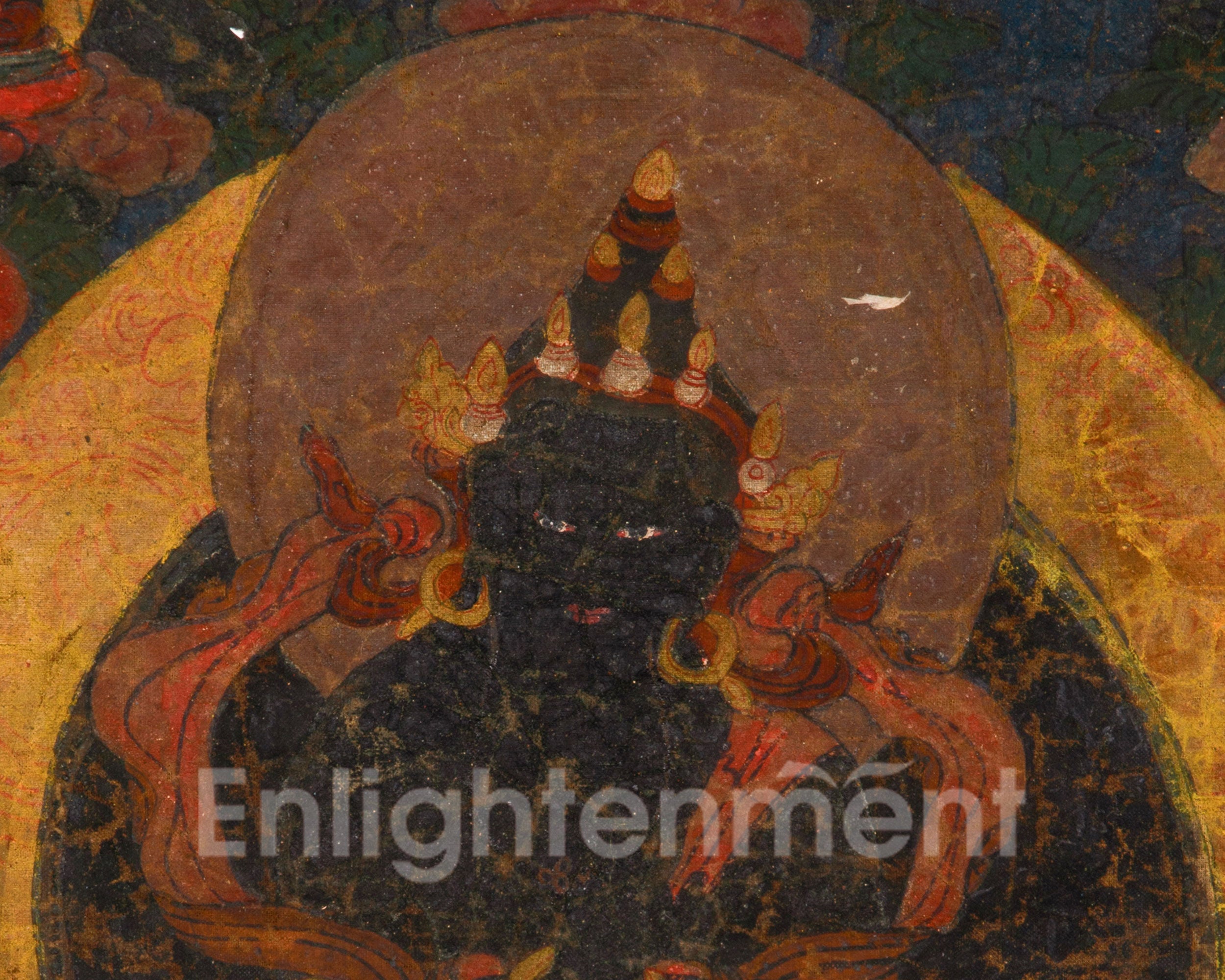 Our Vintage Vajradhara Thangka | Tibetan Primordial Buddha Art