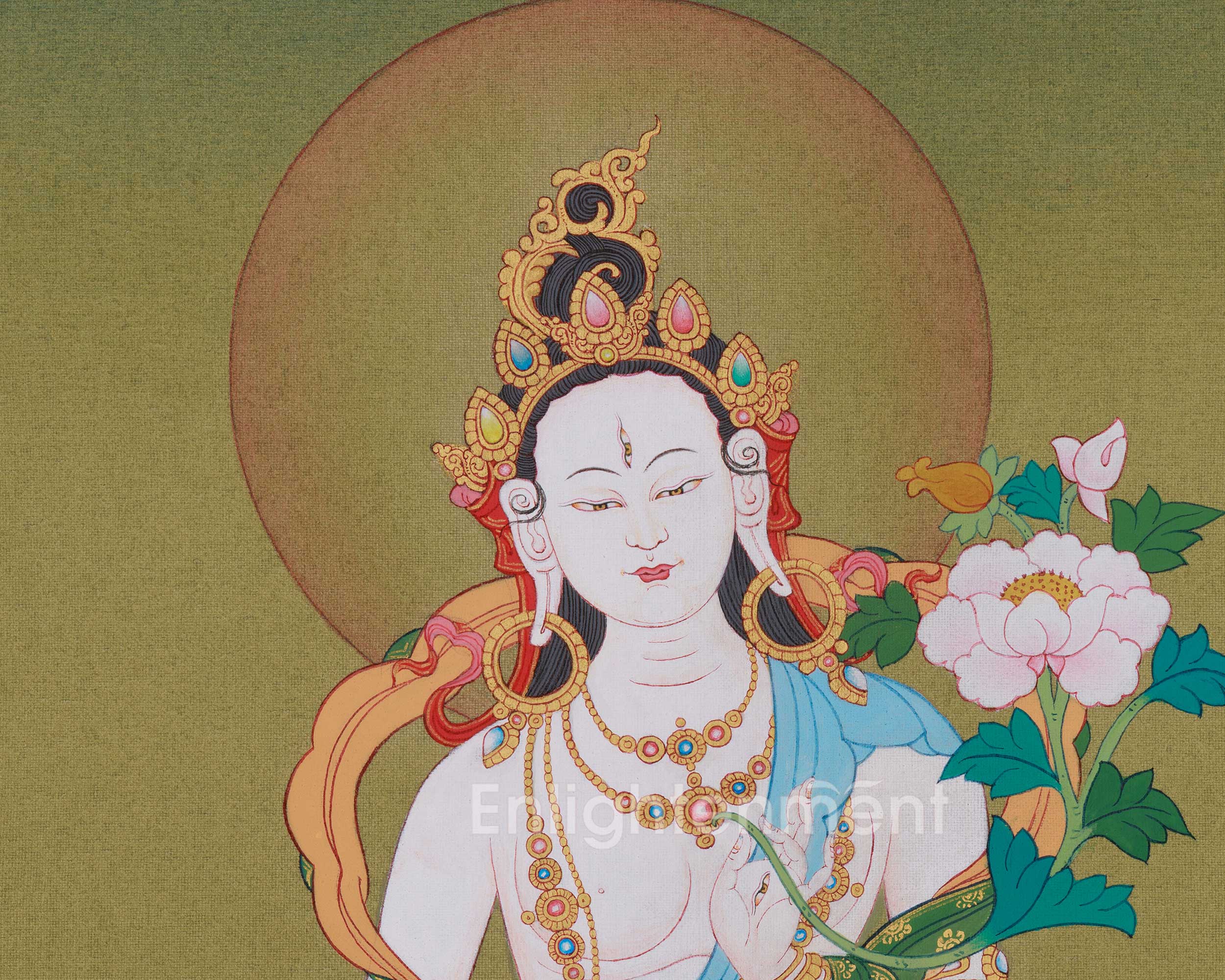 Healing Deity White Tara Thangka | Sita Tara | Wall Hanging