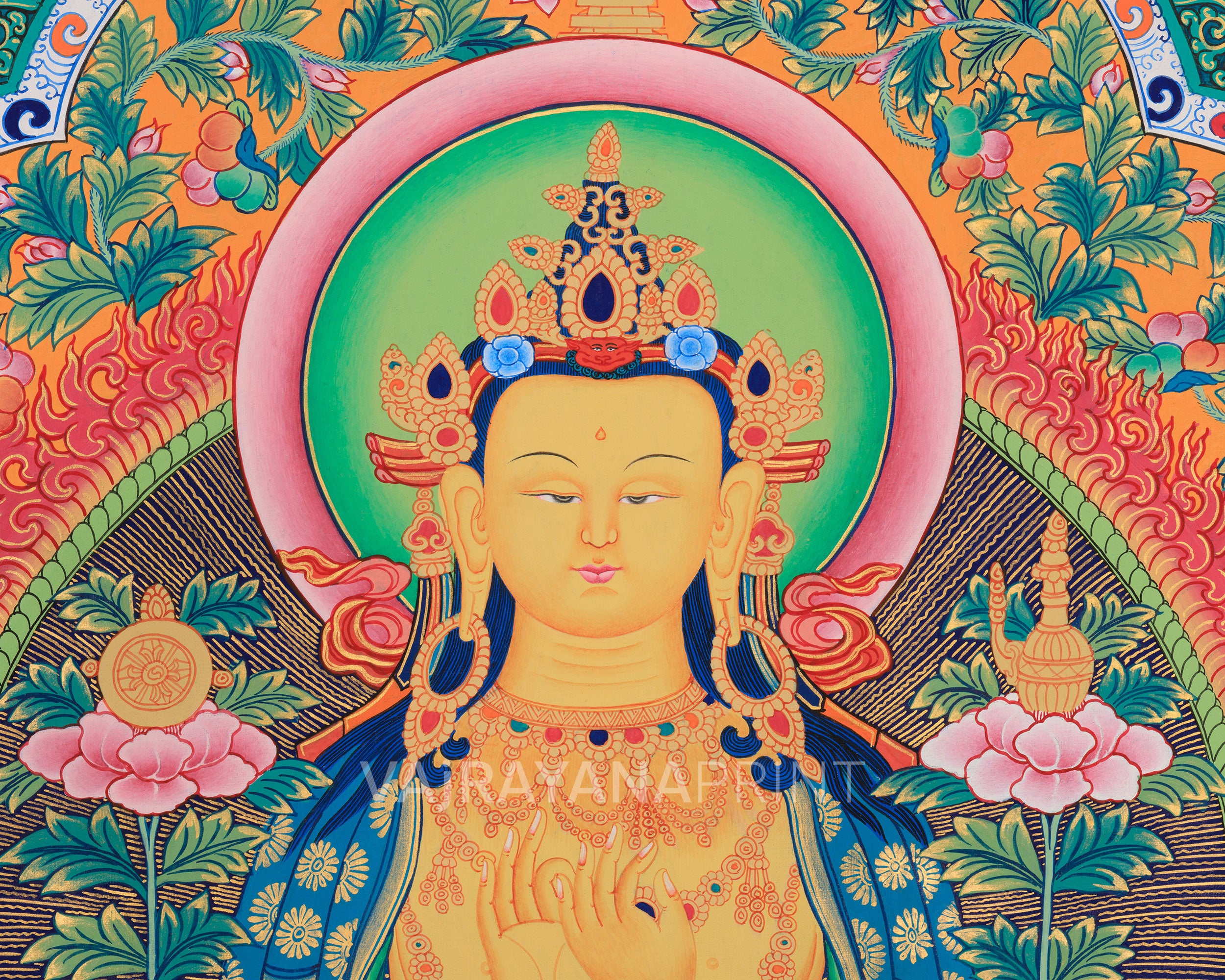Enlightened Maitreya Buddha Canvas Print | Giclee Artwork
