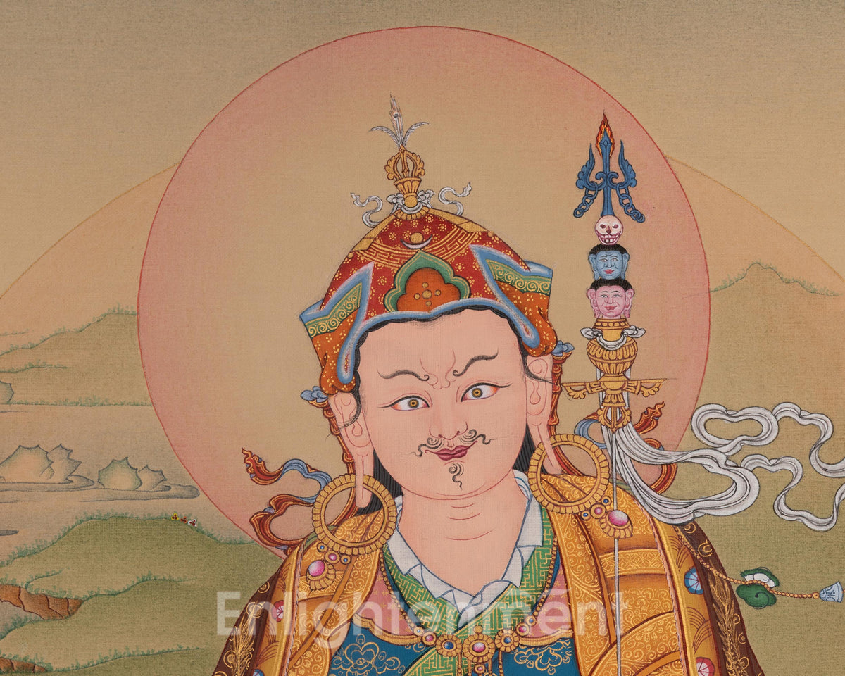 Guru Rinpoche Buddhist Painting | Padmasambhava Art | Hand-painted Thangka