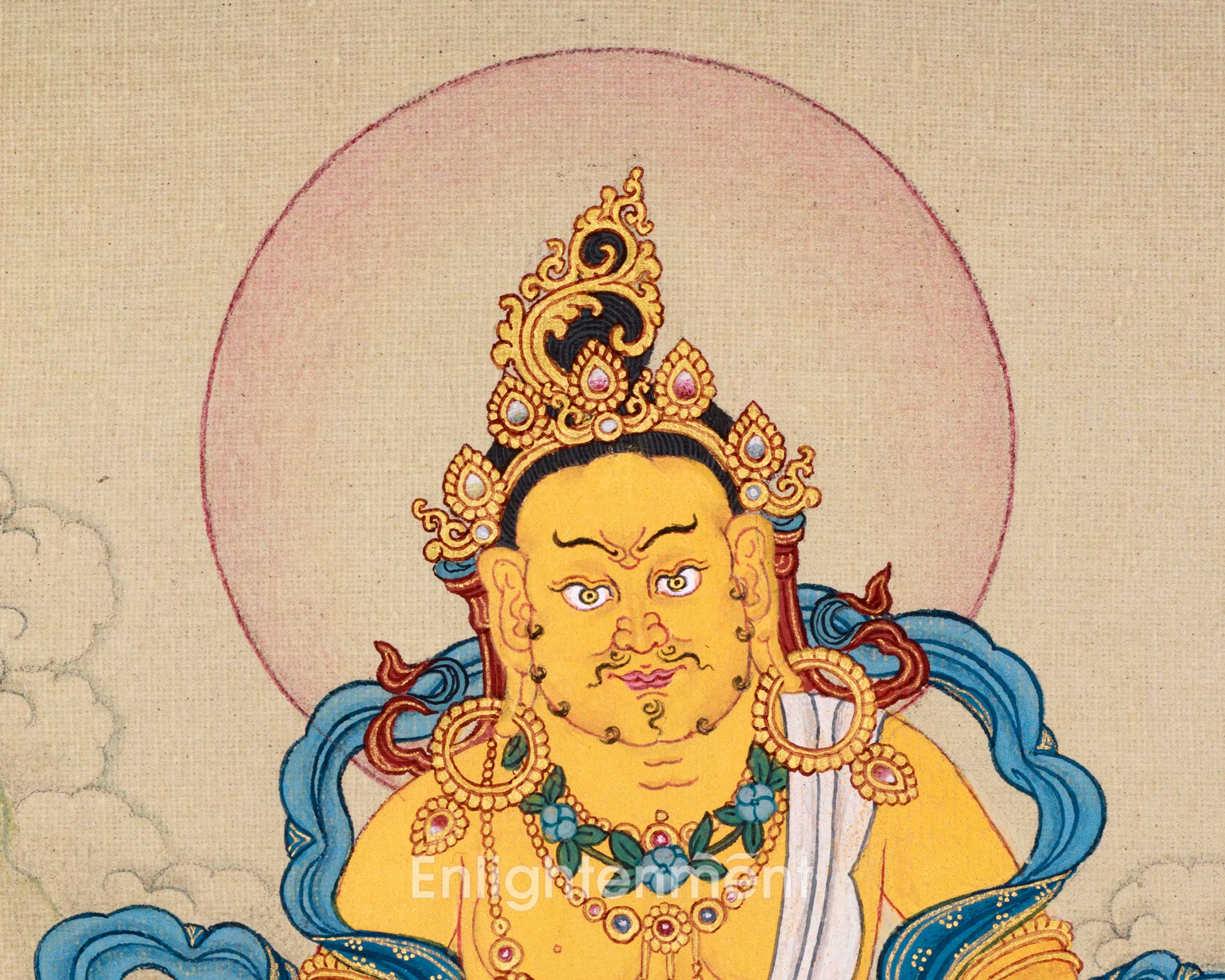 Radiant Jambala for Wealth, Thangka