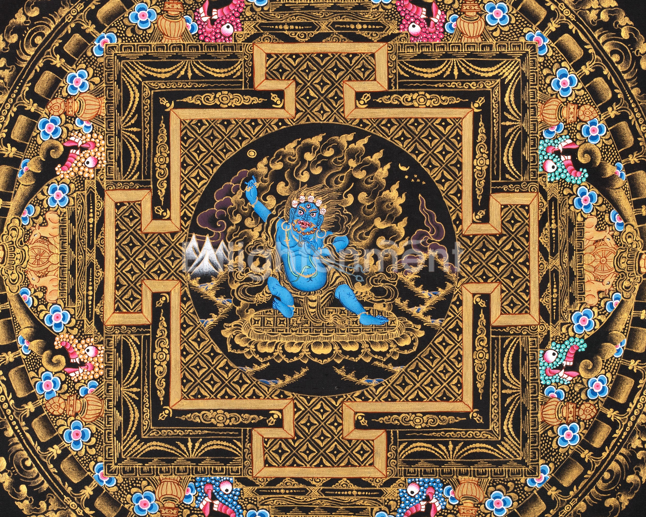 Vajrapani Mandala Thangka | Asian Art