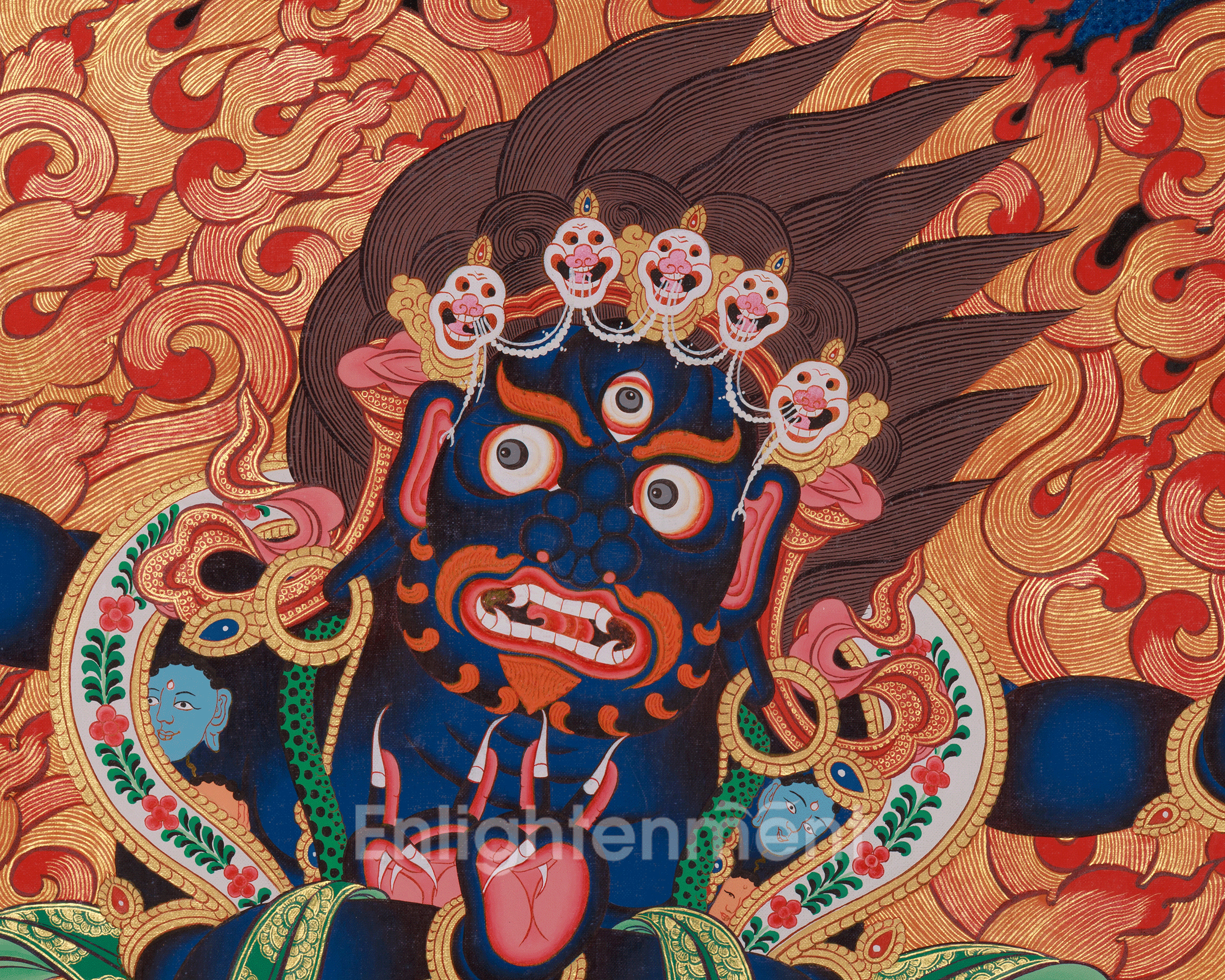 Vajrapani Buddhist Art | Tibetan Protector Thangka | Embodiment of Fearless Power