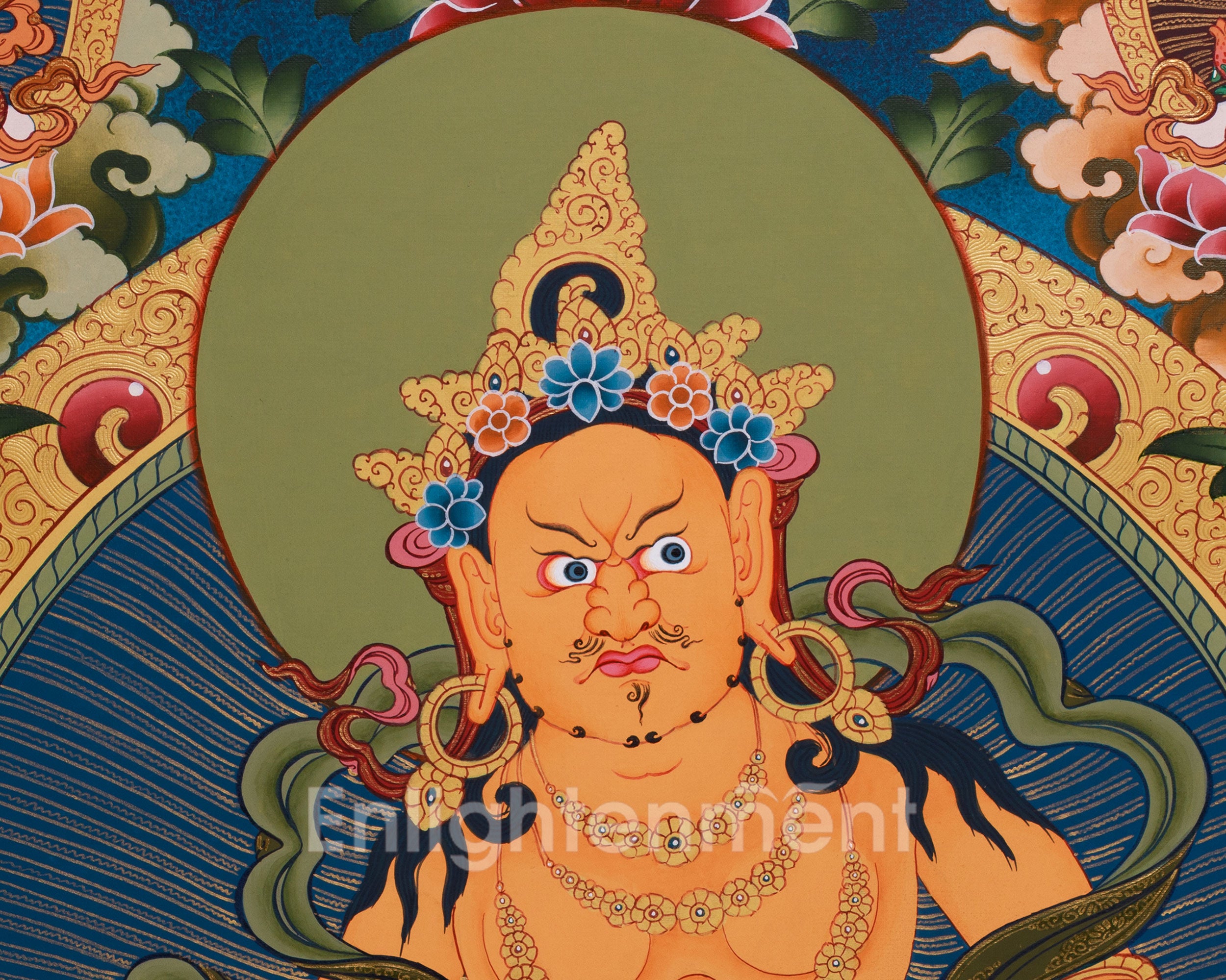 Five Dzambhala Artwork | Tibetan Wealth Deities in Sacred Harmony