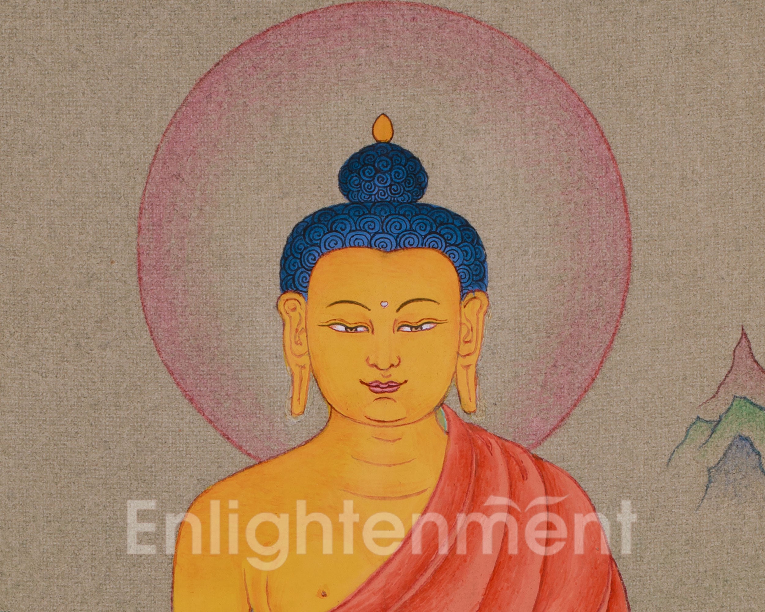 Peaceful Deity Shakyamuni Buddha Thangka | A Symbol of Enlightenment