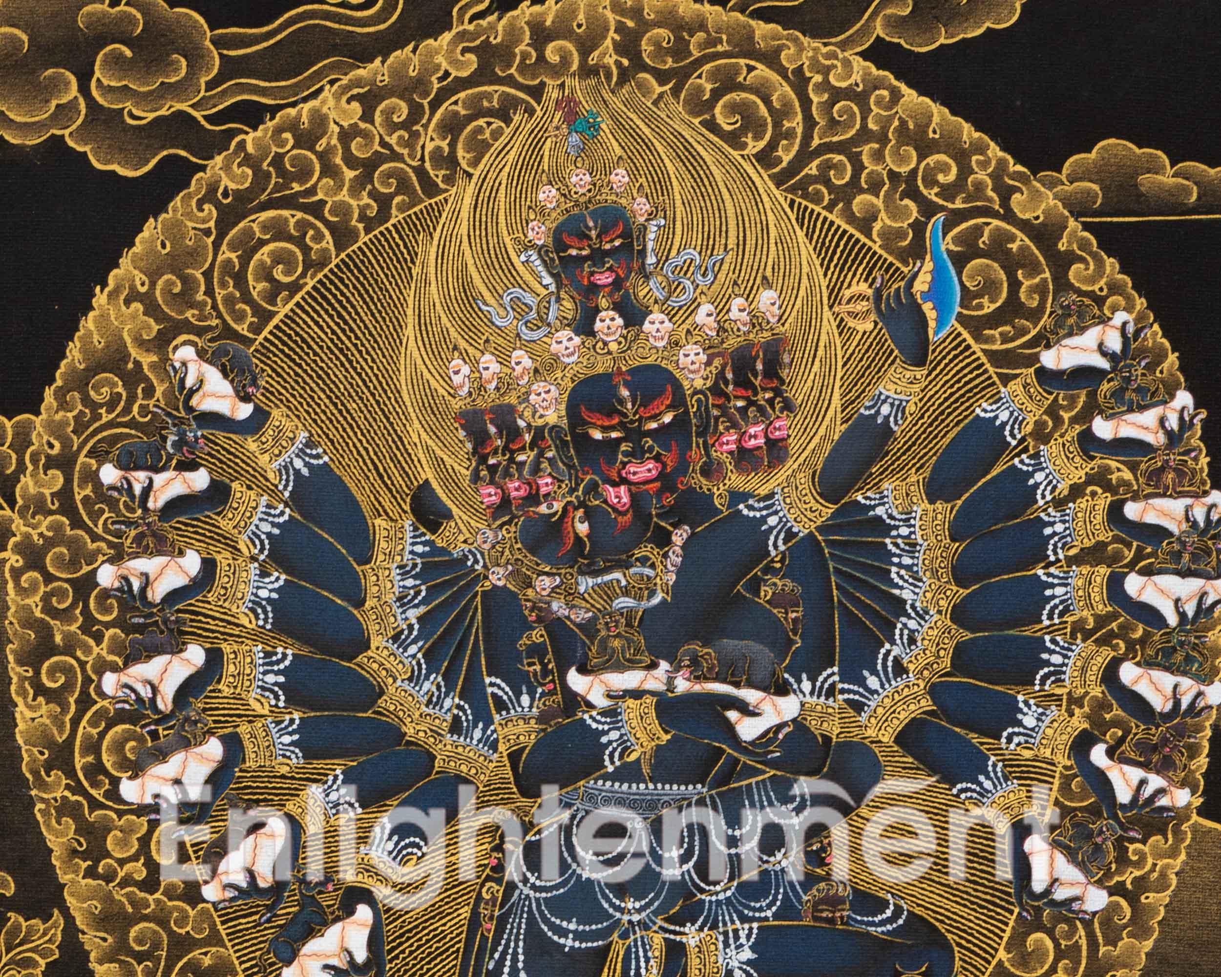 Yidam Hevajra Thangka | Thangka For Your Divine Protection | Hand-Painted Artwork