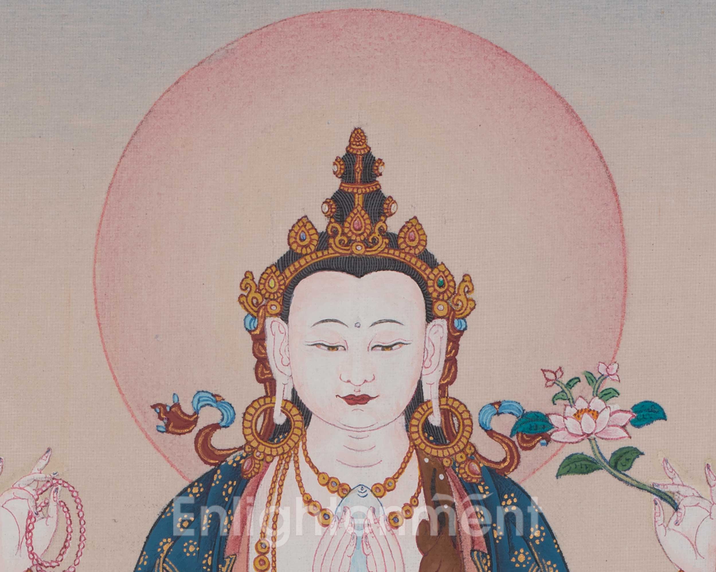 Himalayan Chenrezig Thangka | Compassion Buddha Artwork | Symbol of Boundless Love