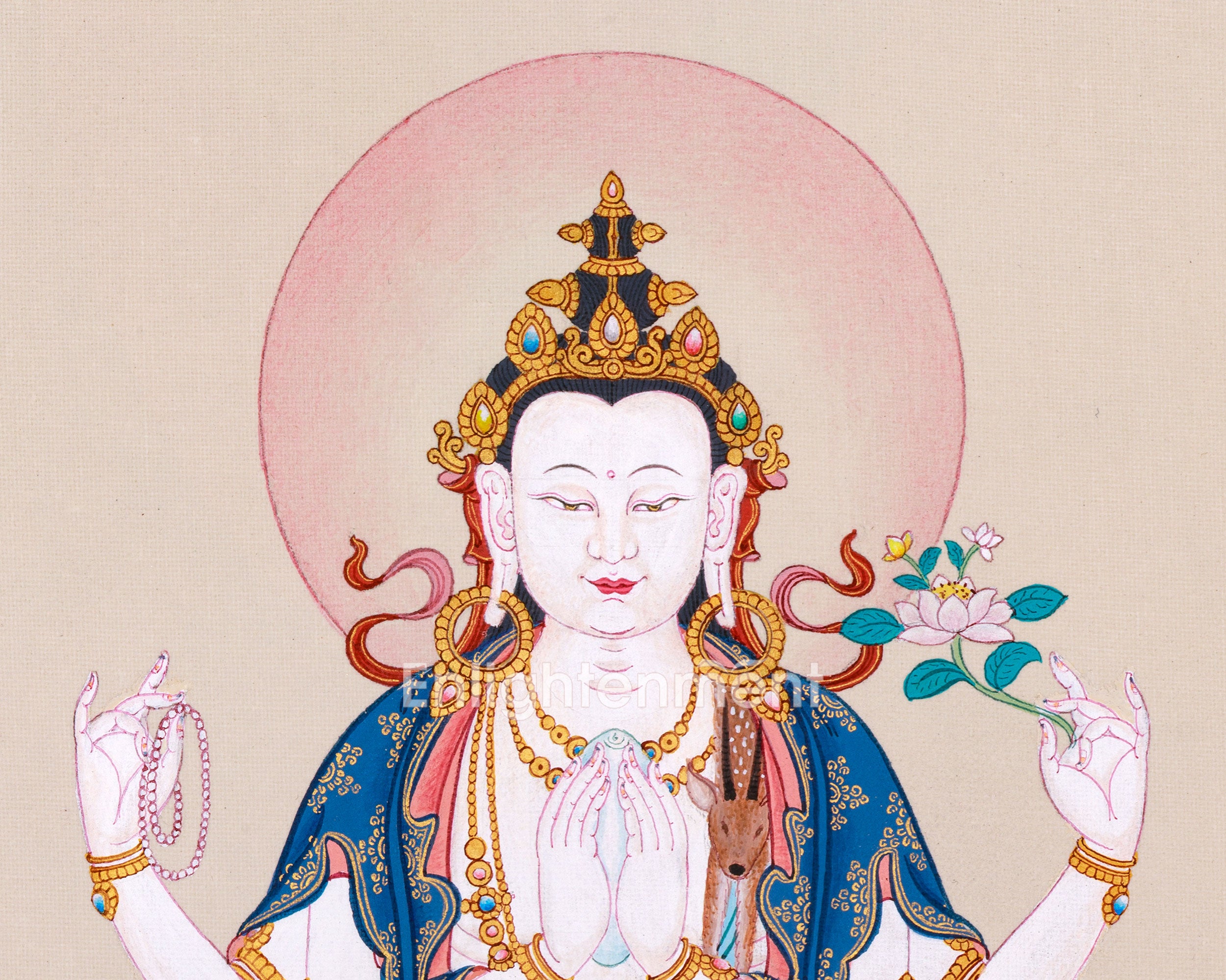 Avalokitesvara Thangka Art for Practice