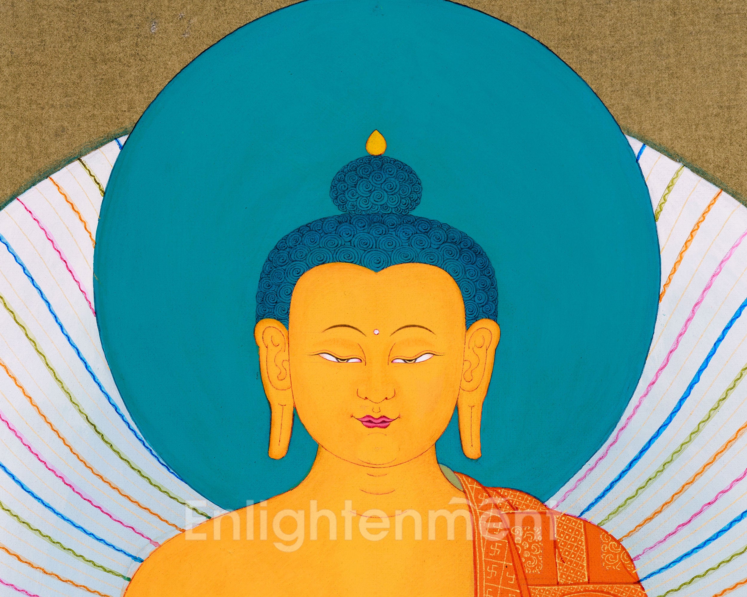Handpainted Buddha Gautama Thangka | Traditional Shakyamuni Artwork