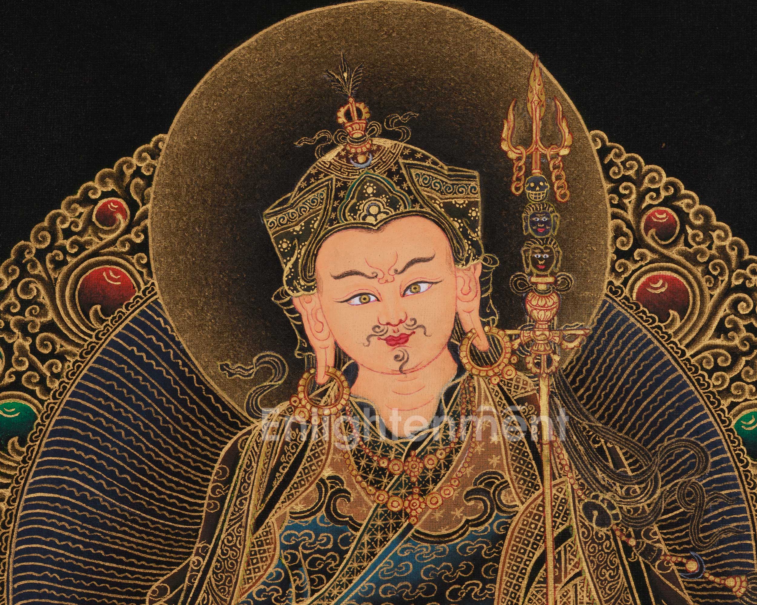 Traditional Thangka of Guru Rinpoche | The Founder of Tibetan Buddhism
