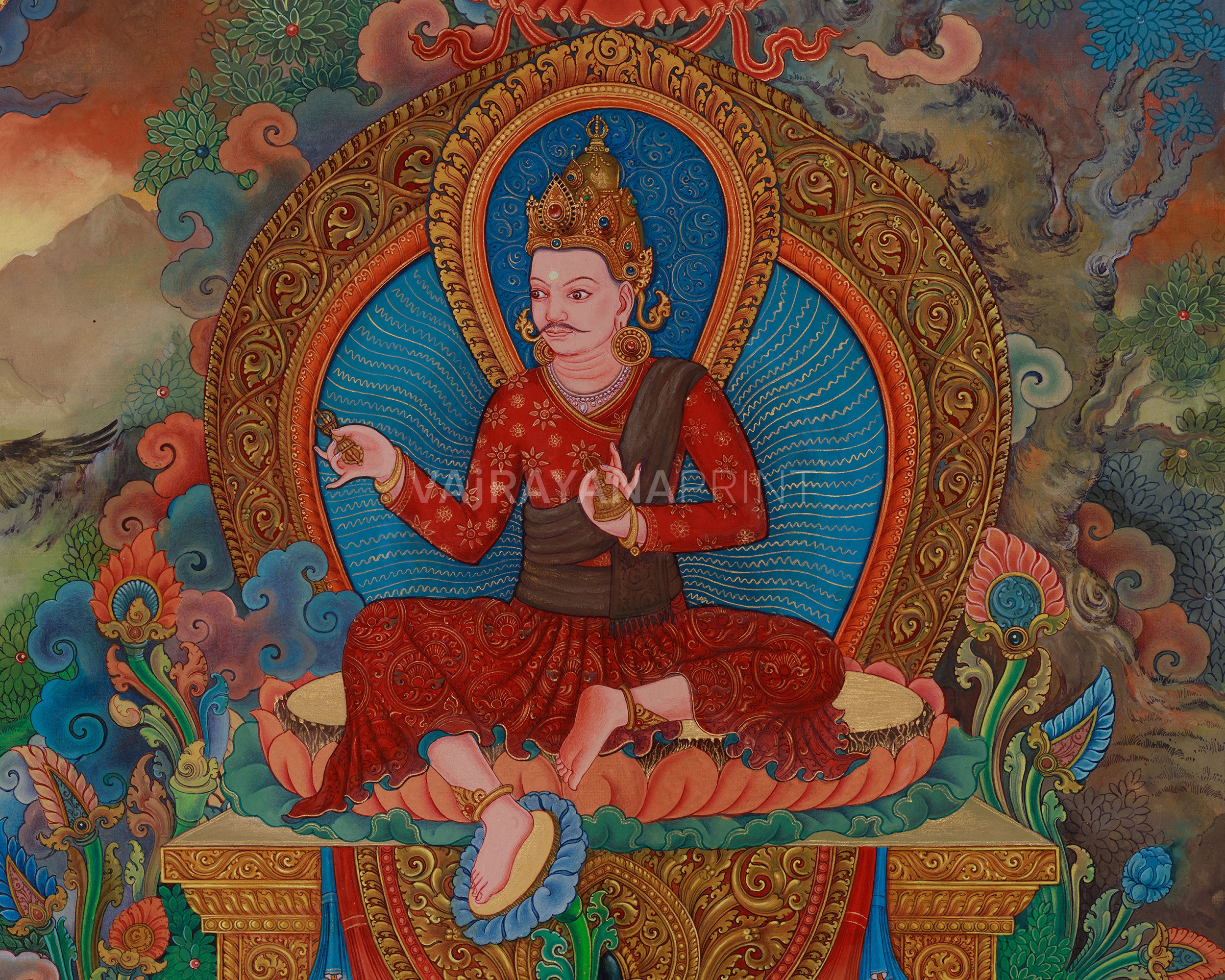 Mahasiddha of Kathmandu Valley | Jamana Gubaju Thangka Print