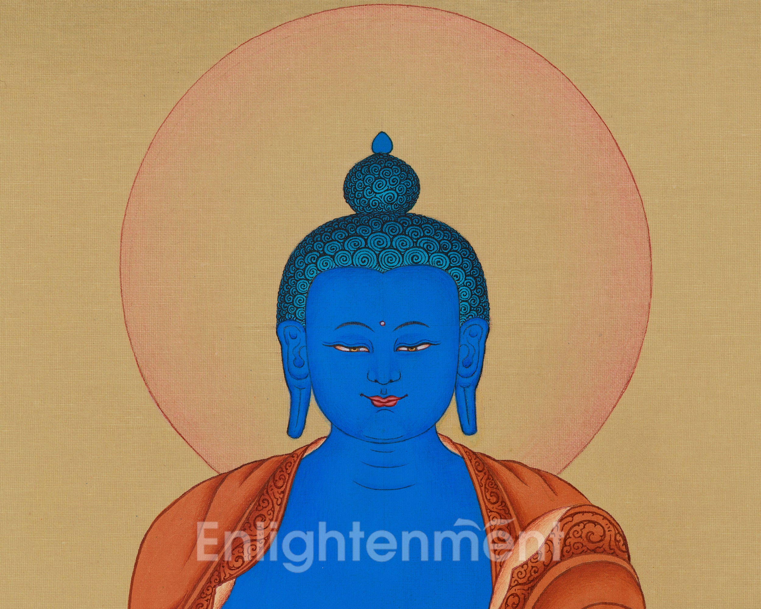 Traditional Bhaisajyaguru Artwork | Medicine Buddha | Spiritual Thangka