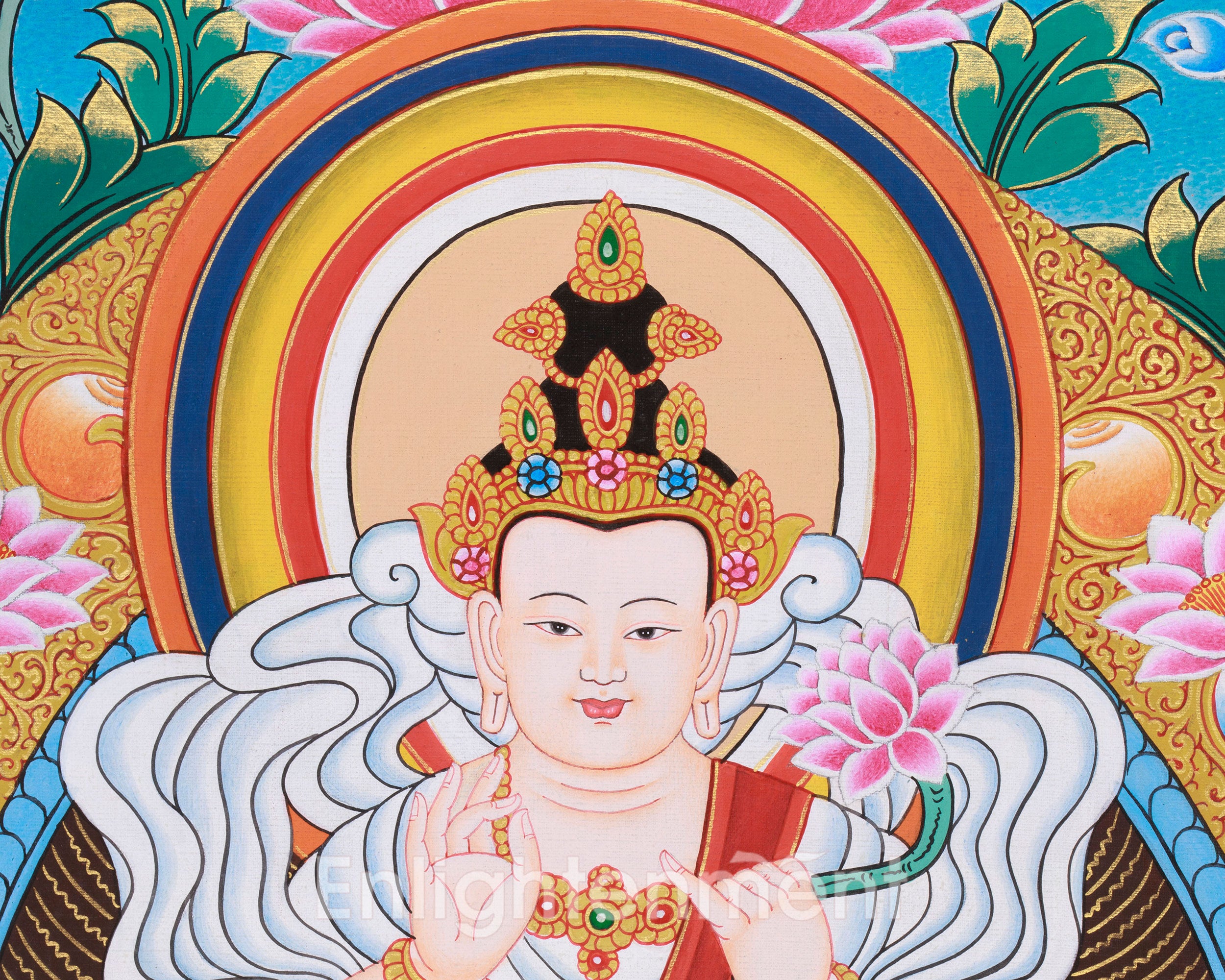 Sacred Bodhisattva Art | Traditional Thangka | Meditation Altar