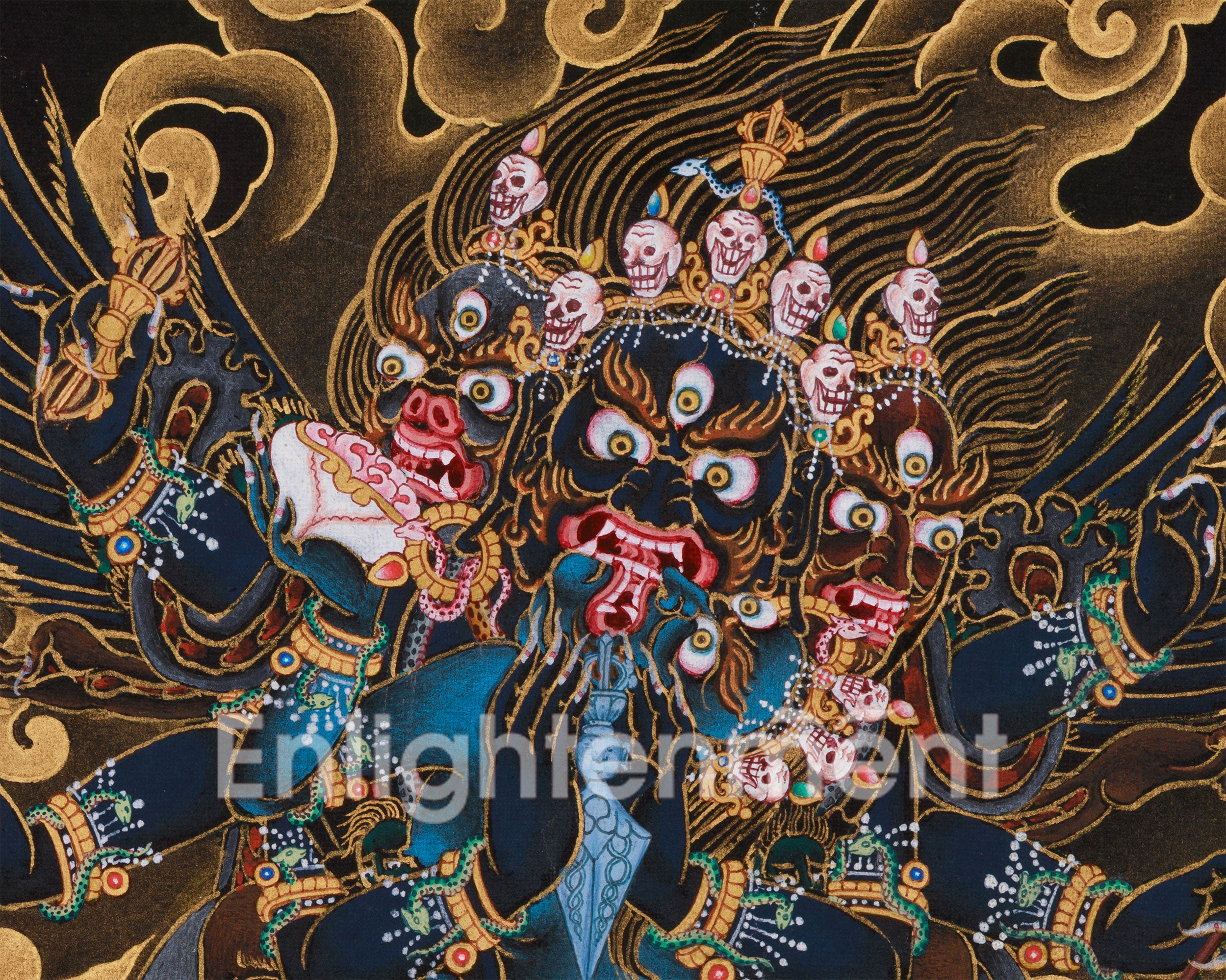 Vajrakilaya with Consort Painting | Wrathful Protector Deity