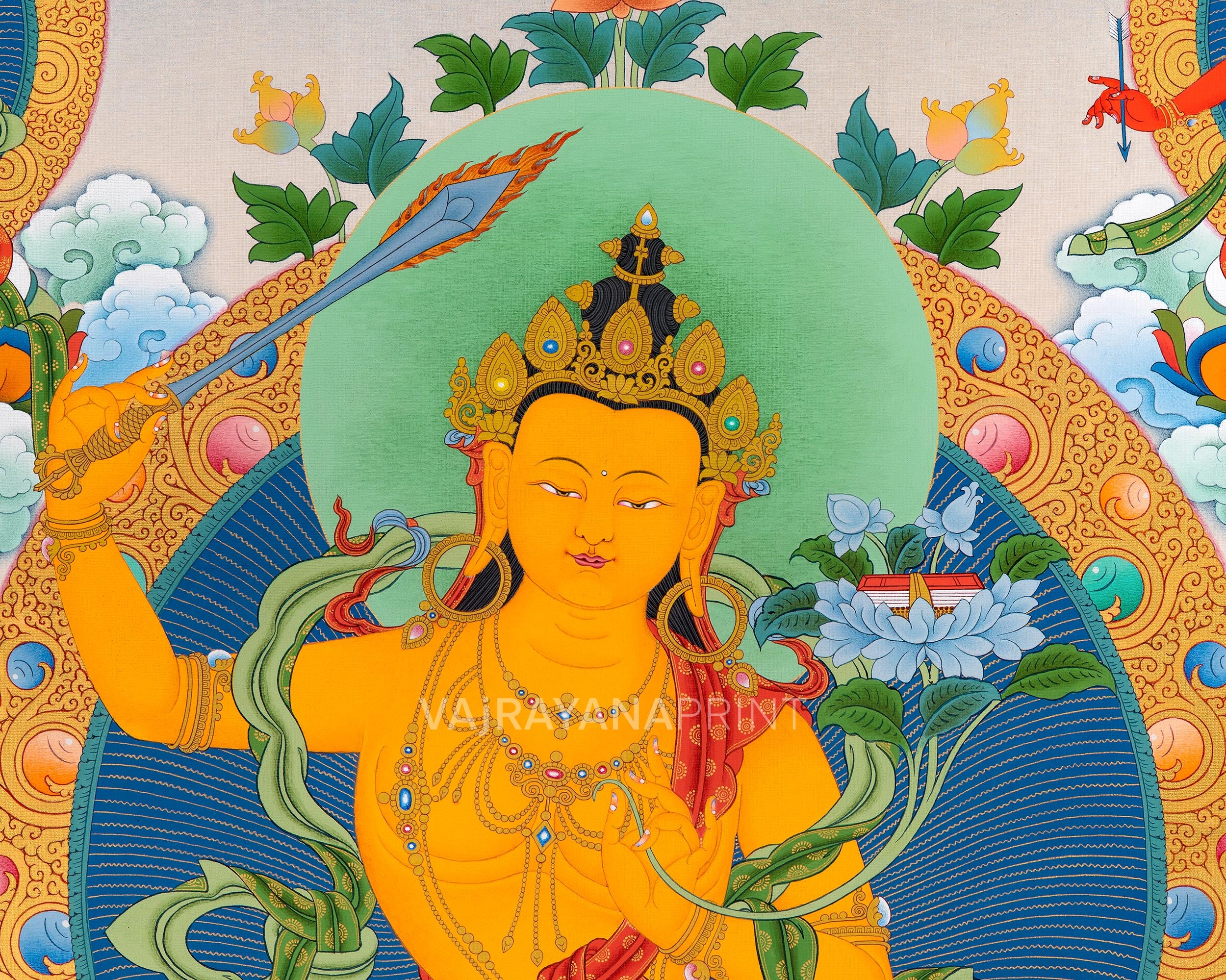 5 Manjushri Manifestations of the Divine Wisdom Buddha | Canvas Print