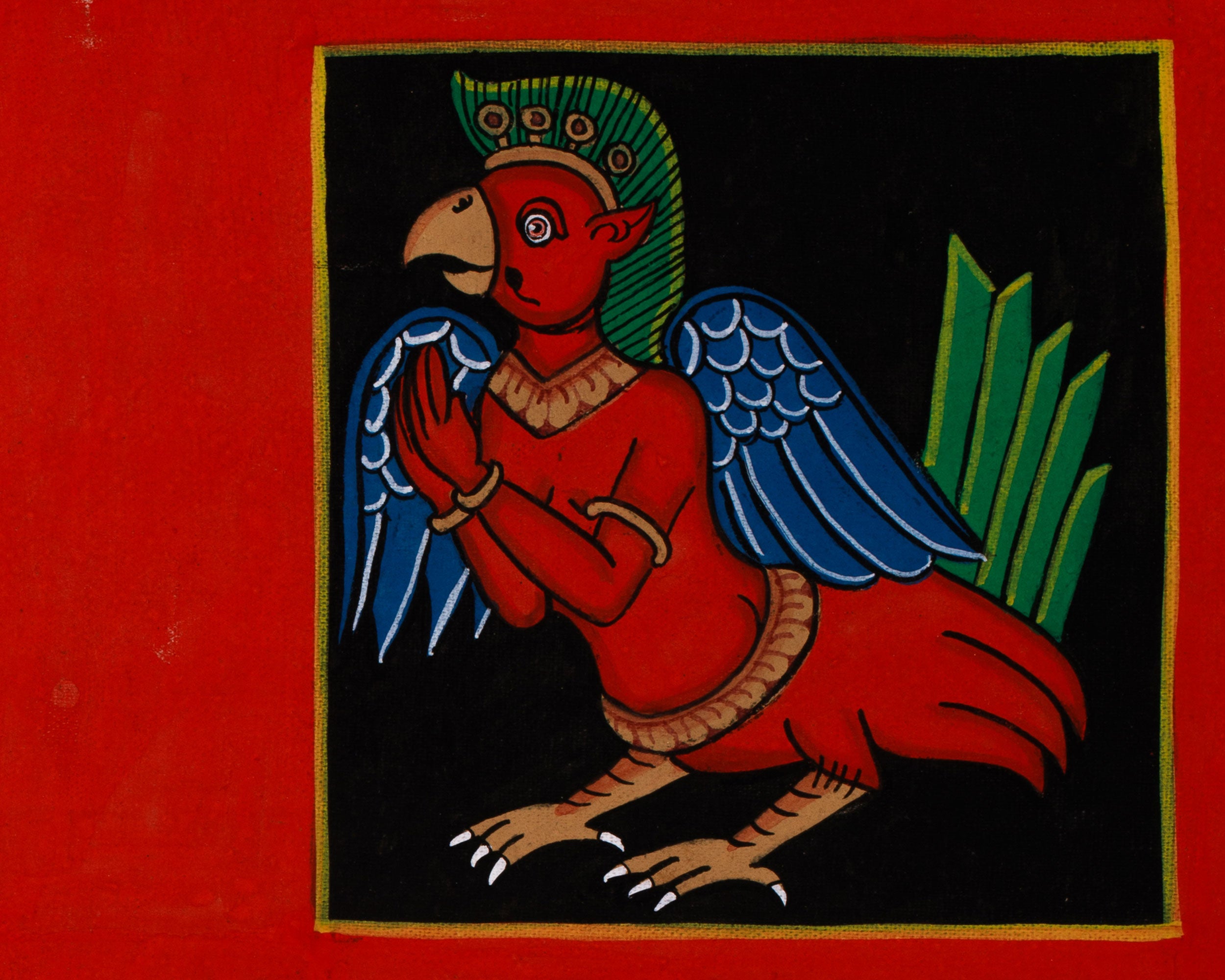 Garuda and Horse Motif Thangka | Symbolic Motif Painting