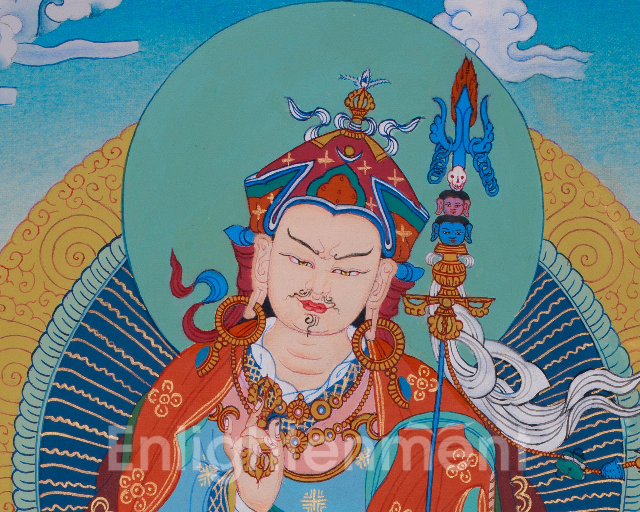 Precious Master Guru Rinpoche Thangka | Easing Royal Posture