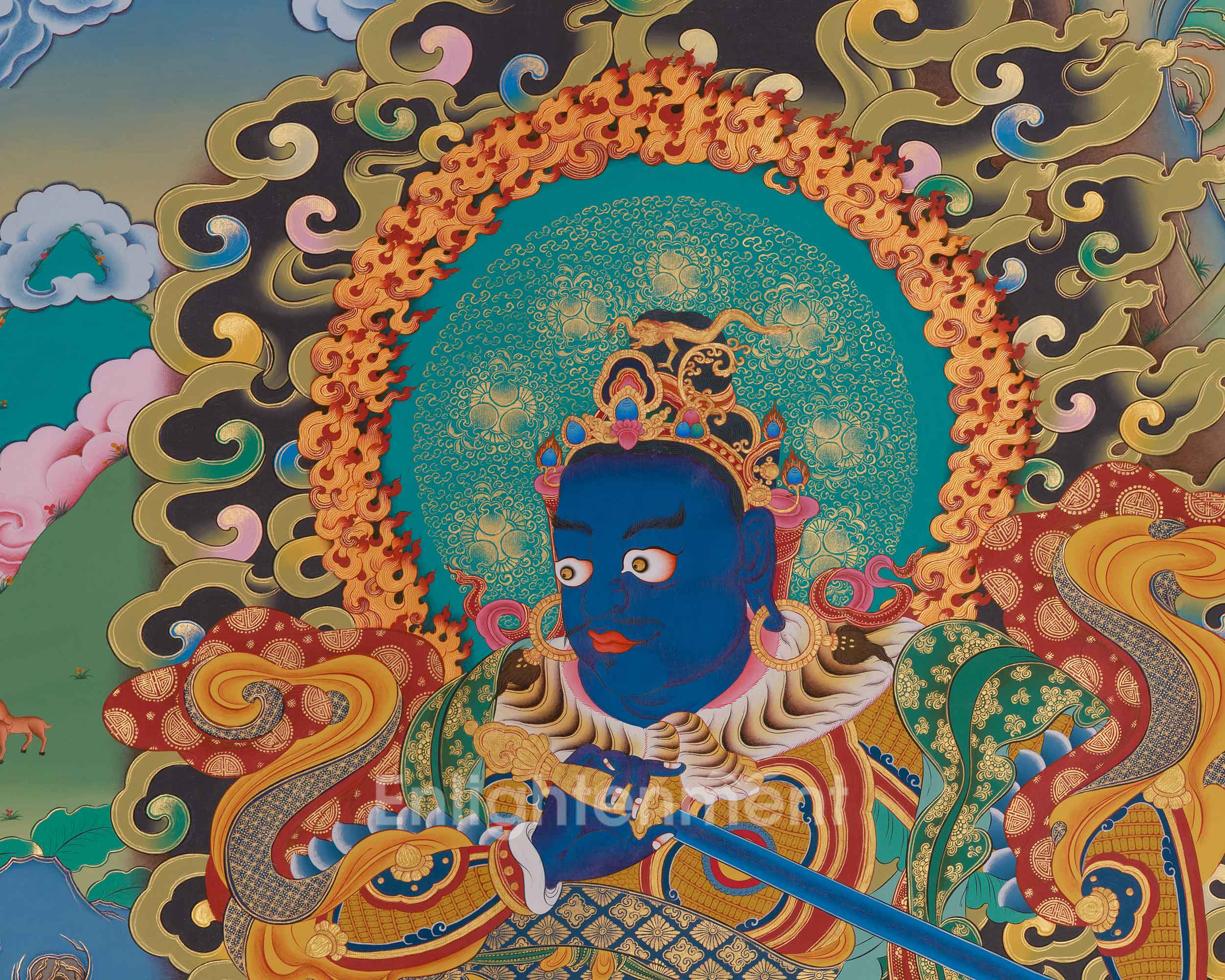 Virudhaka Thangka | Buddhist Guardian King of the South