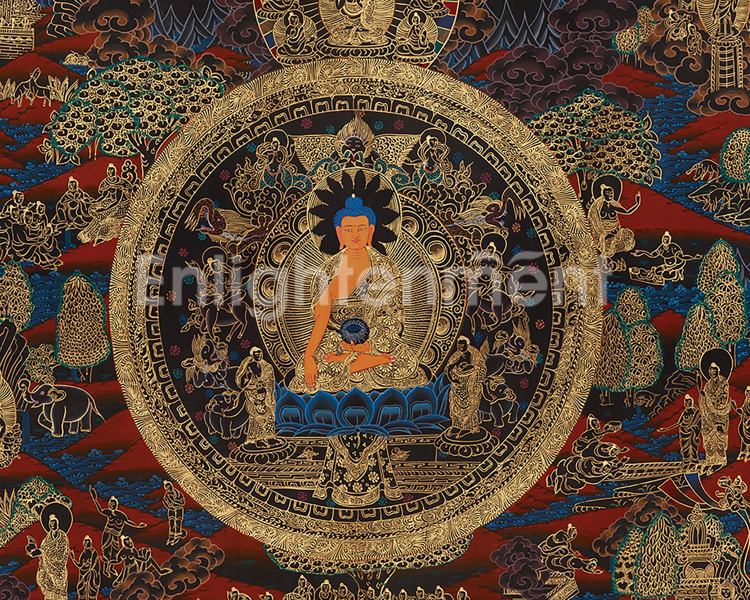 Buddha Life Story Art | Journey of Shakyamuni Buddha Artwork