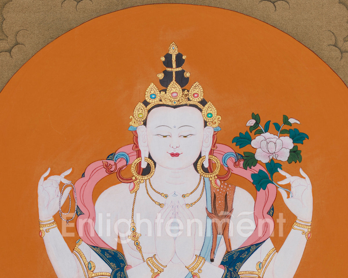 Sacred Compassionate Deity Chenrezig | Bodhisattva of Mercy and Spiritual Protection