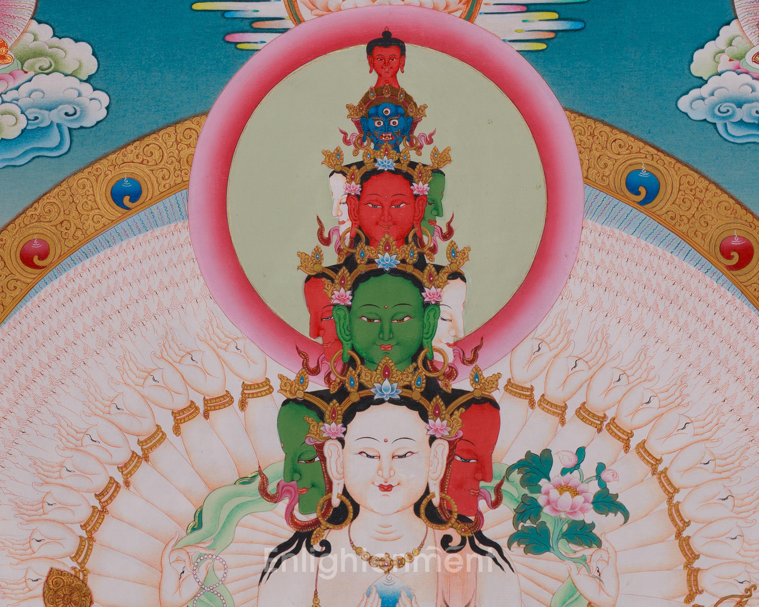 1000 Armed Chenrezig Thangka Artwork | Infinite Compassion