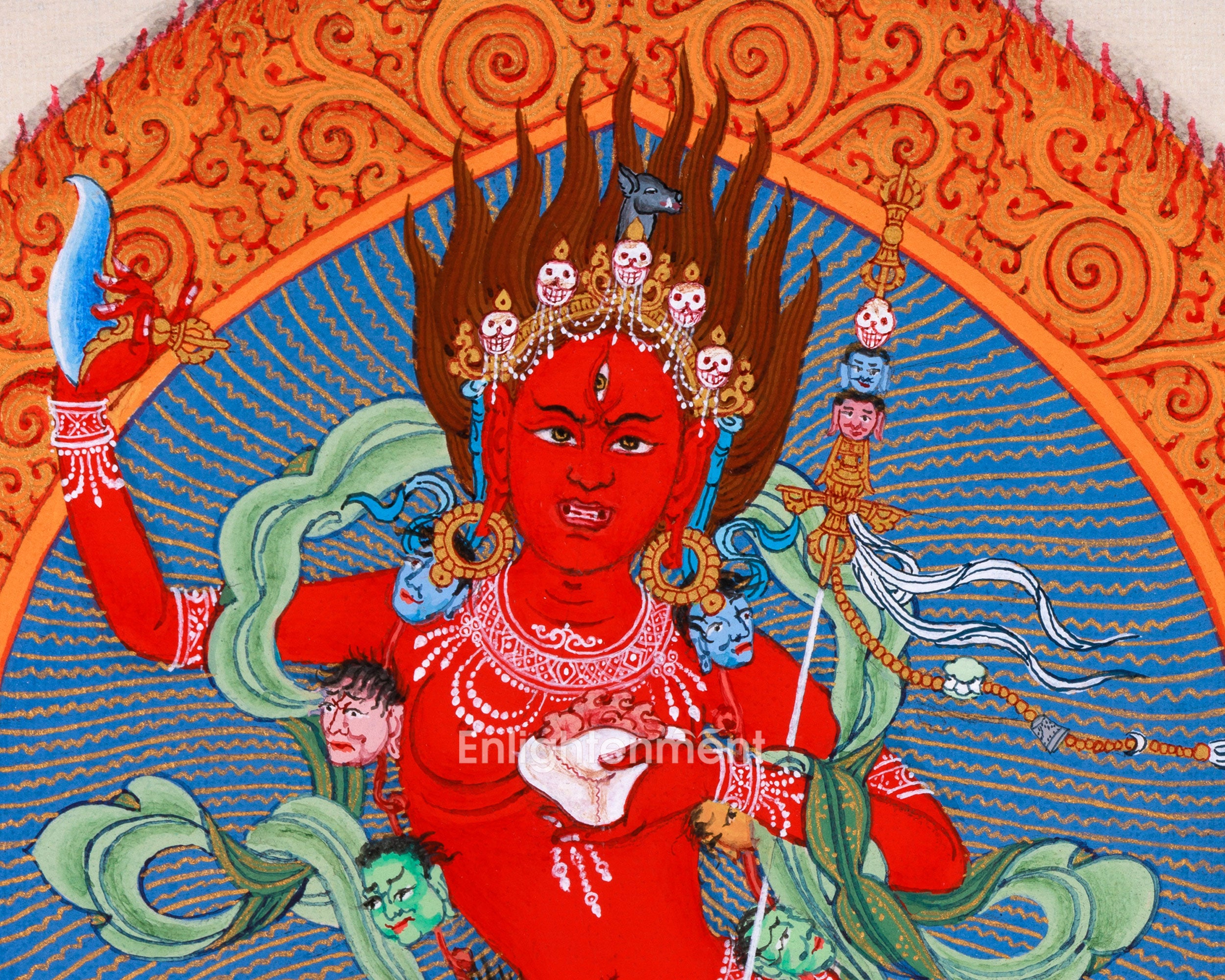 Heruka Vajravarahi Thangka | Embrace the Sacred Divine Dorje Phagmo Feminine Energy