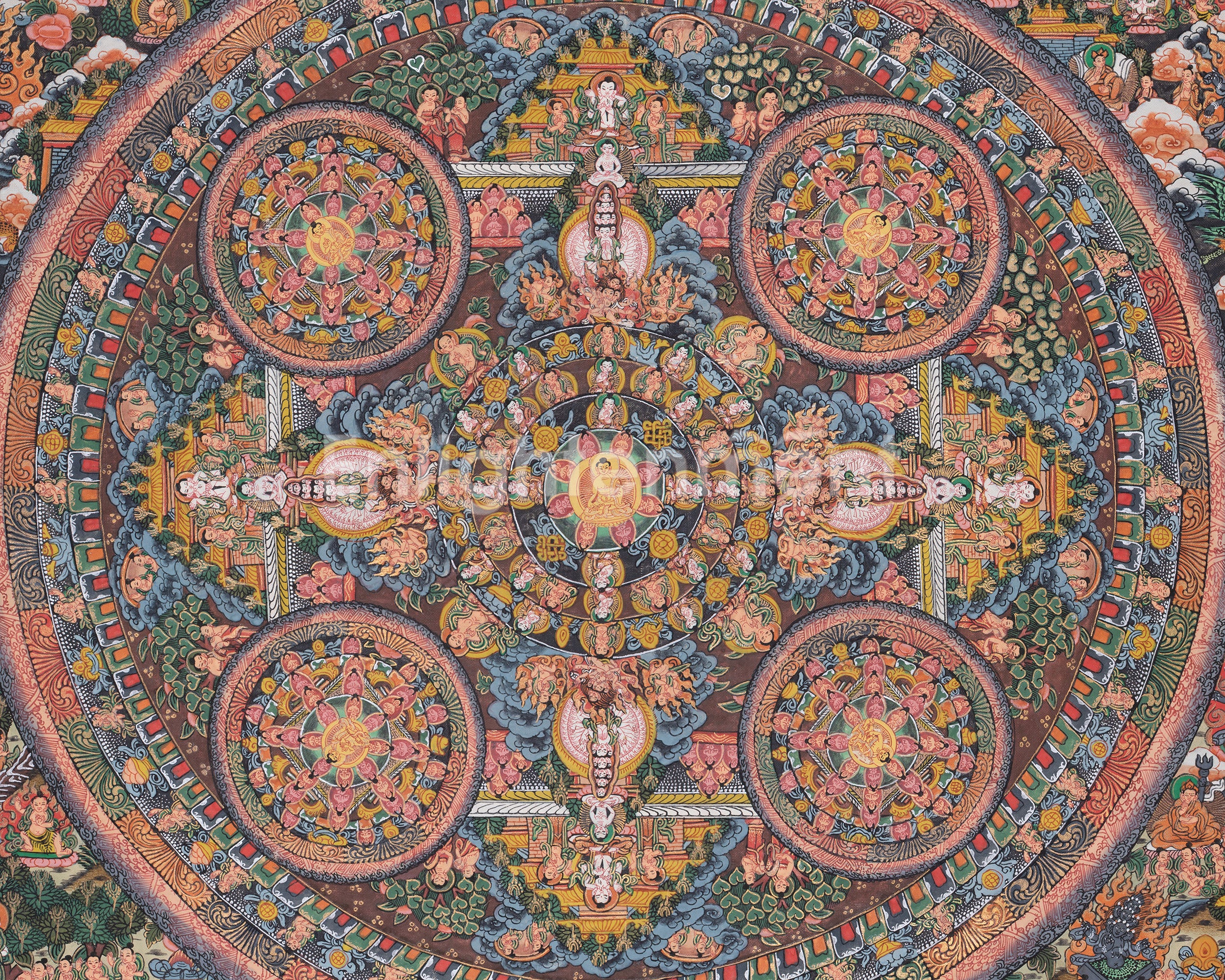 Traditional Buddha Mandala Thangka |Transformative Tibetan Spiritual Art
