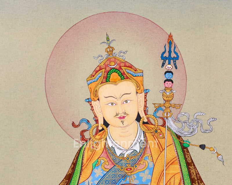 An Exclusive Padmasambhava Thangka| Lhasa's Stone Pigments