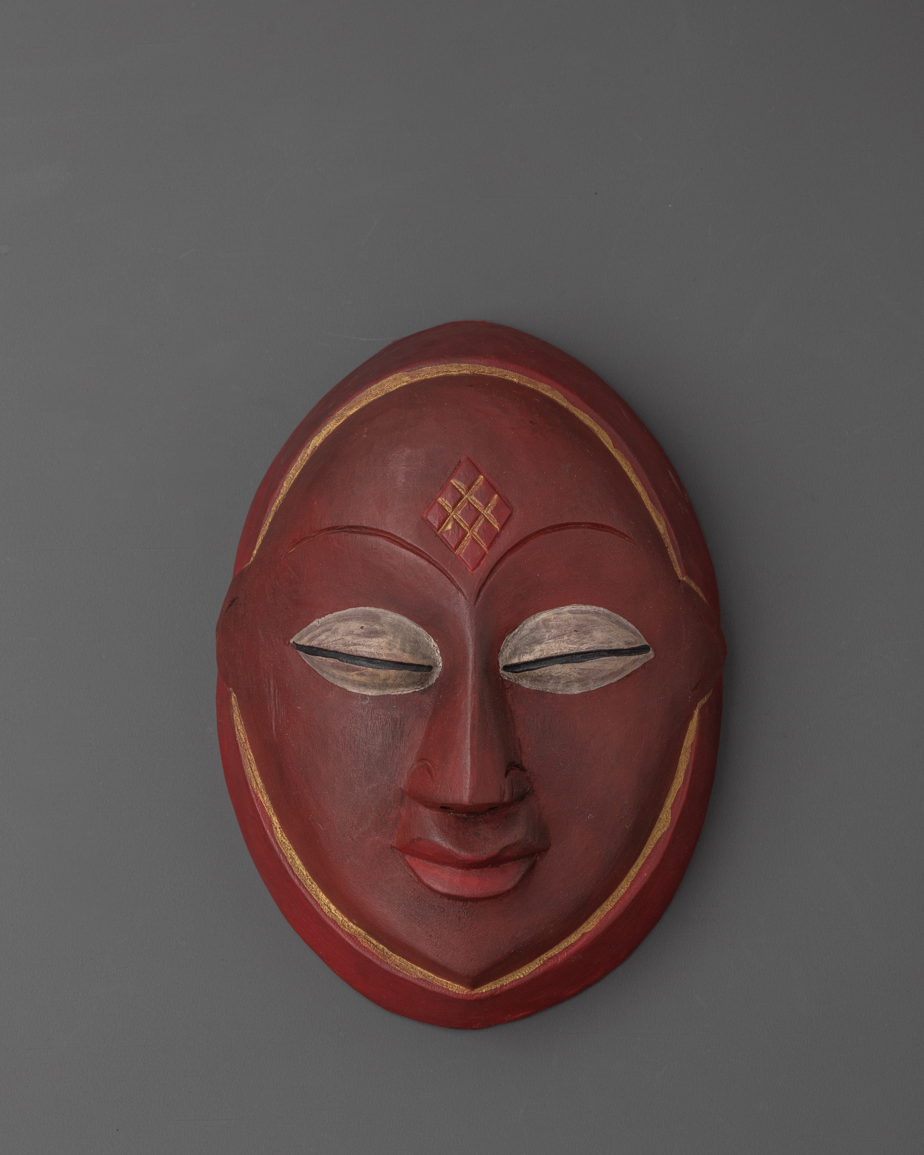 Red face mask decor