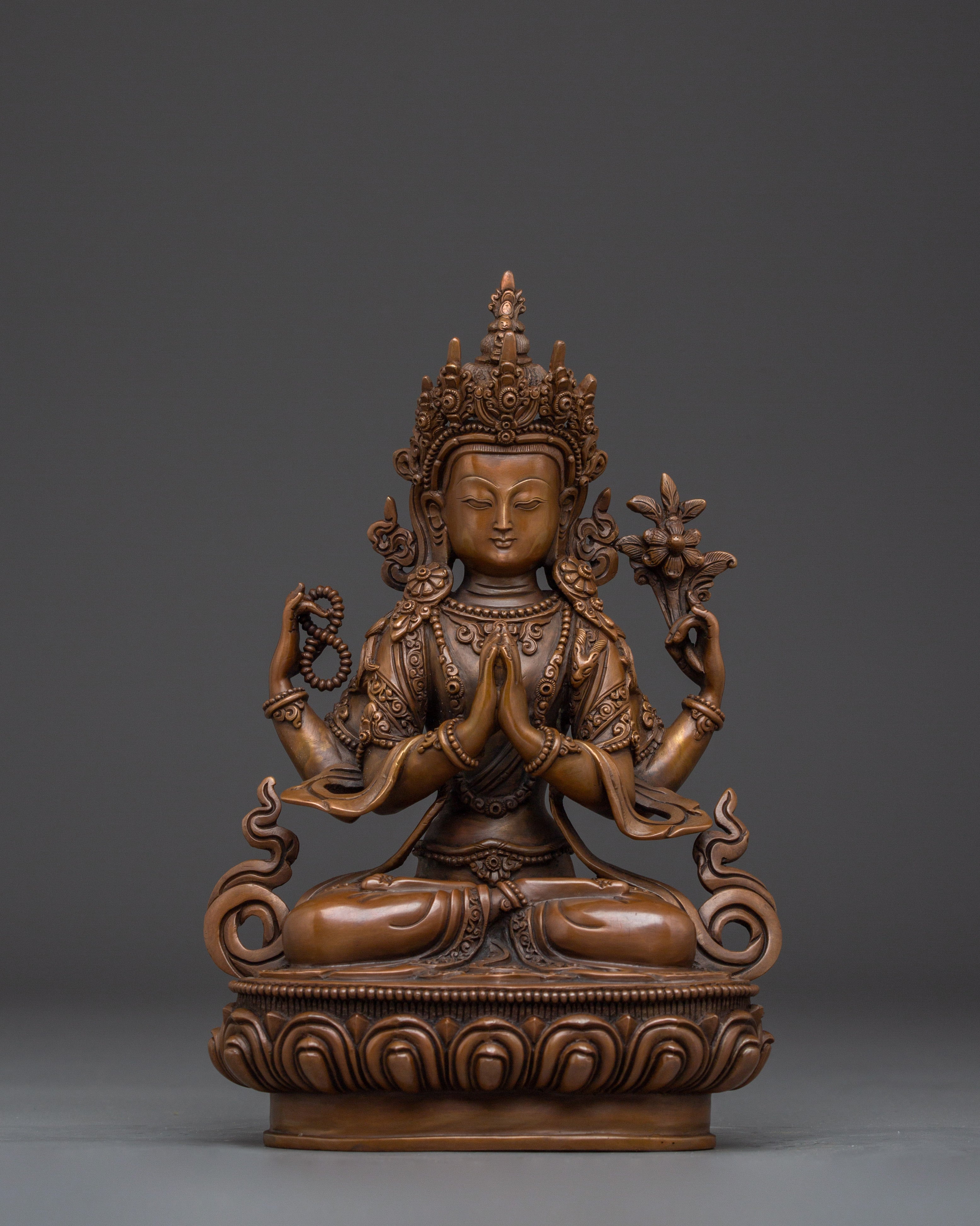 Divine Bodhisattva Chenrezig Statue | Avalokiteshvara - Embodiment of Compassion