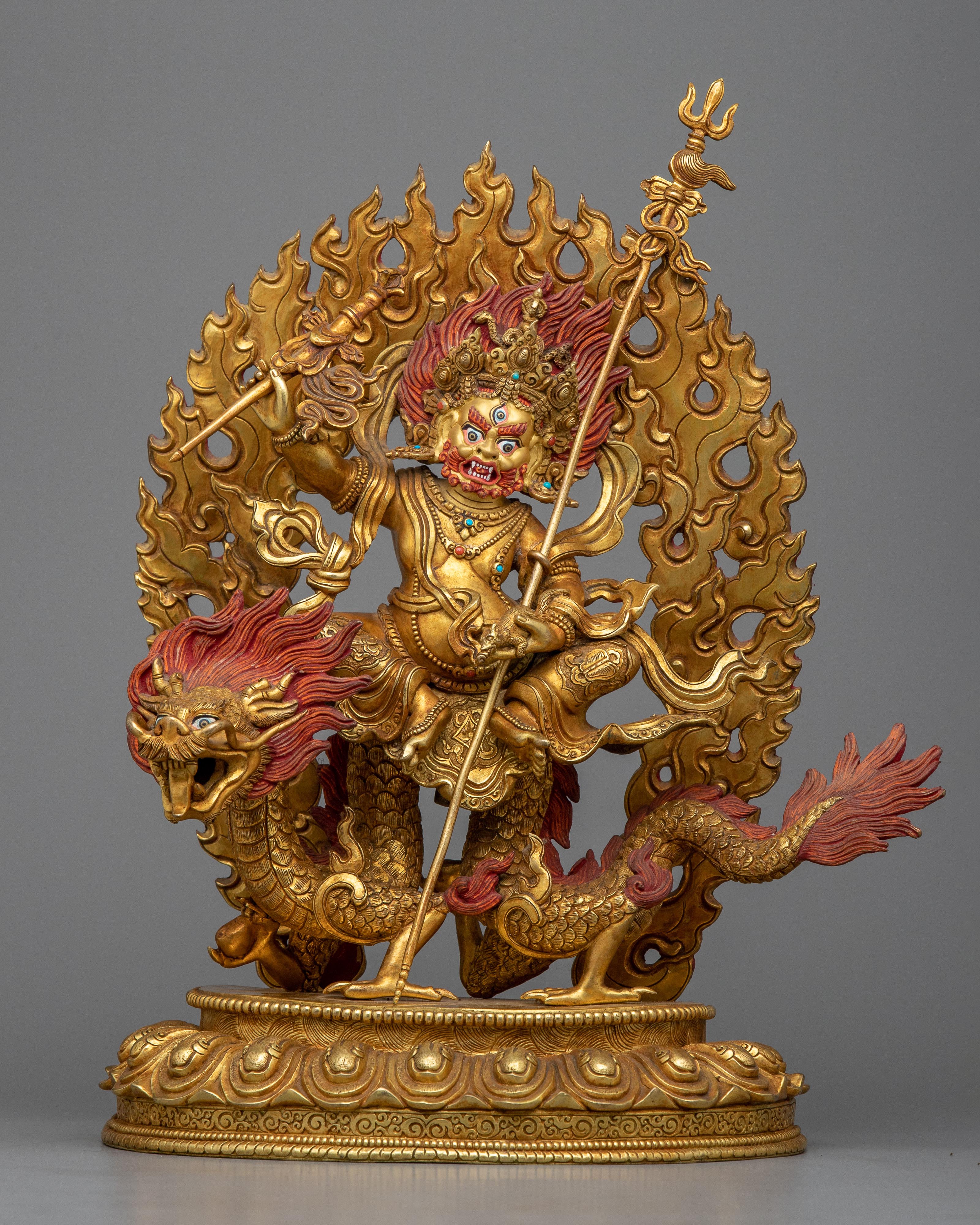 white-dzambhala-on dragon