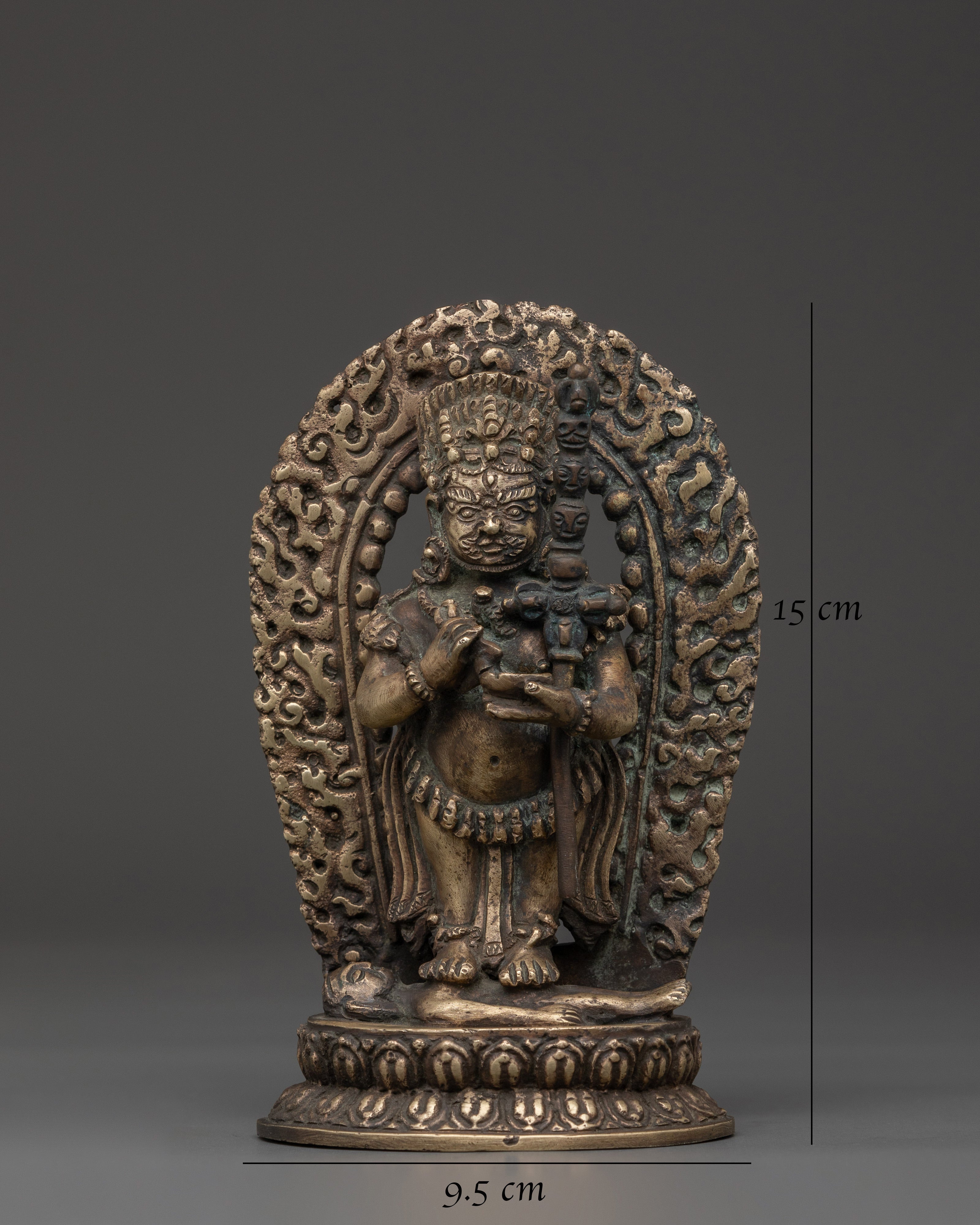 Mahakala Deity Statue | Handcrafted Tibetan Buddhist Brass Sculpture