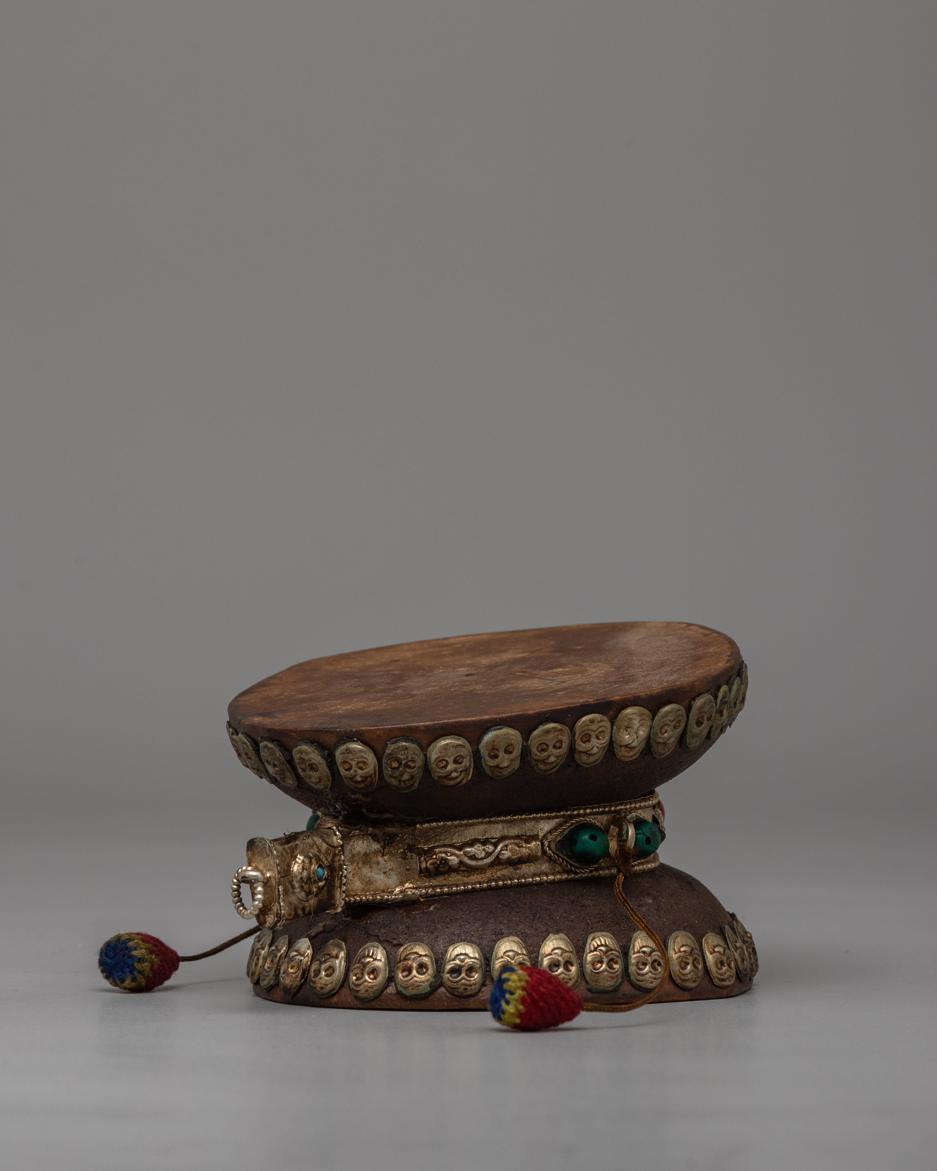 Tibetan Damaru Drum for Rituals | Spiritual Ritual Instrument for Meditation & Offerings