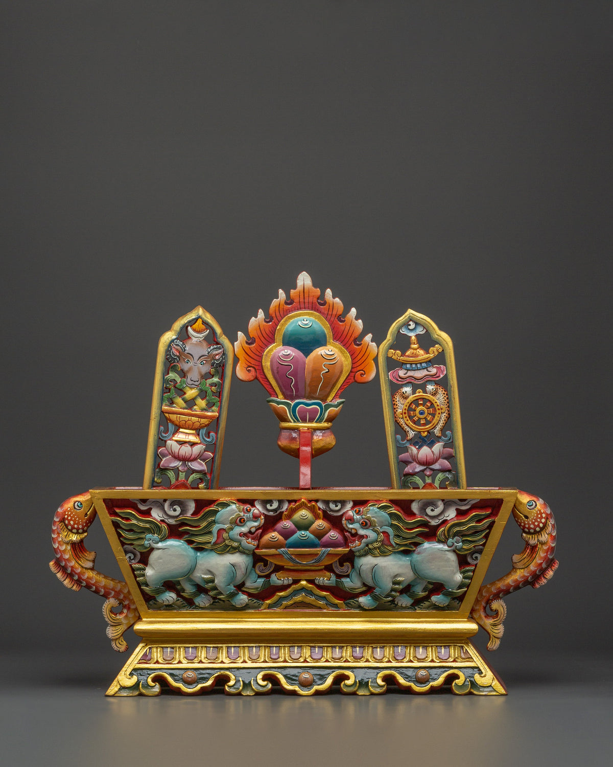 Handcrafted Tibetan Folk Art Box | With Vibrant Acrylic Colors