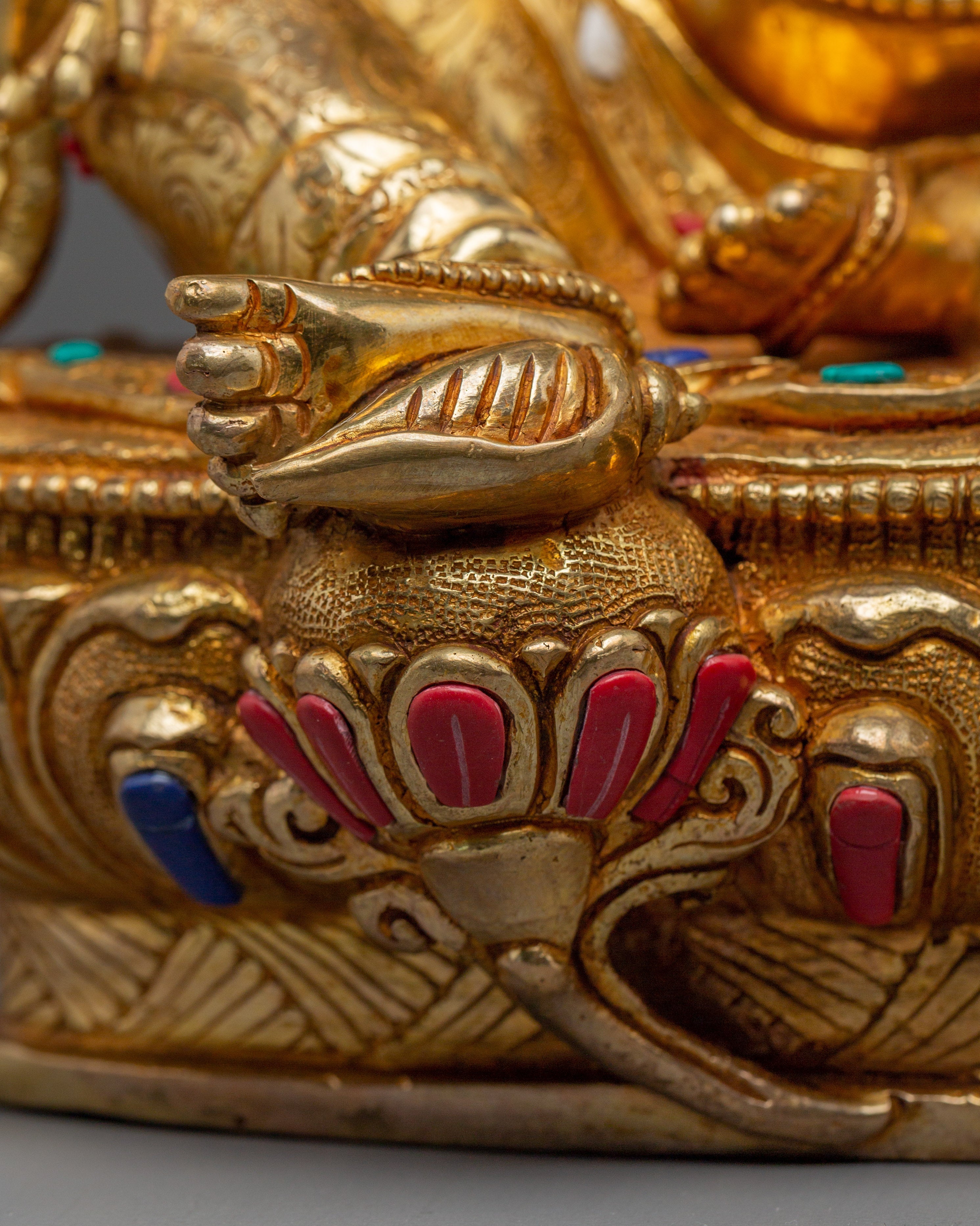 Dzambhala statue in 24K gold-gilded | Symbol of Prosperity and Protection