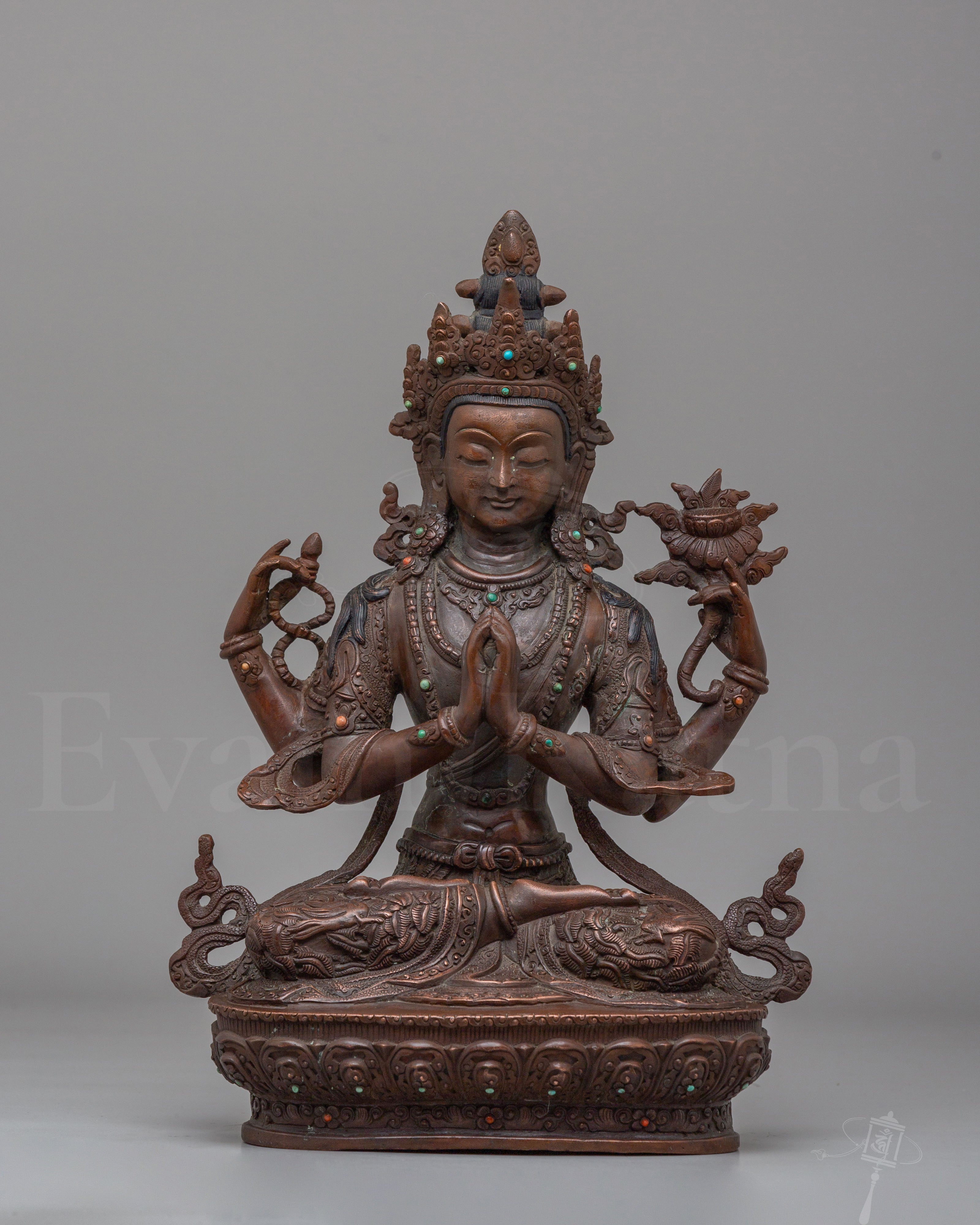 Tibetan Avalokiteshvara Chenrezig Statue