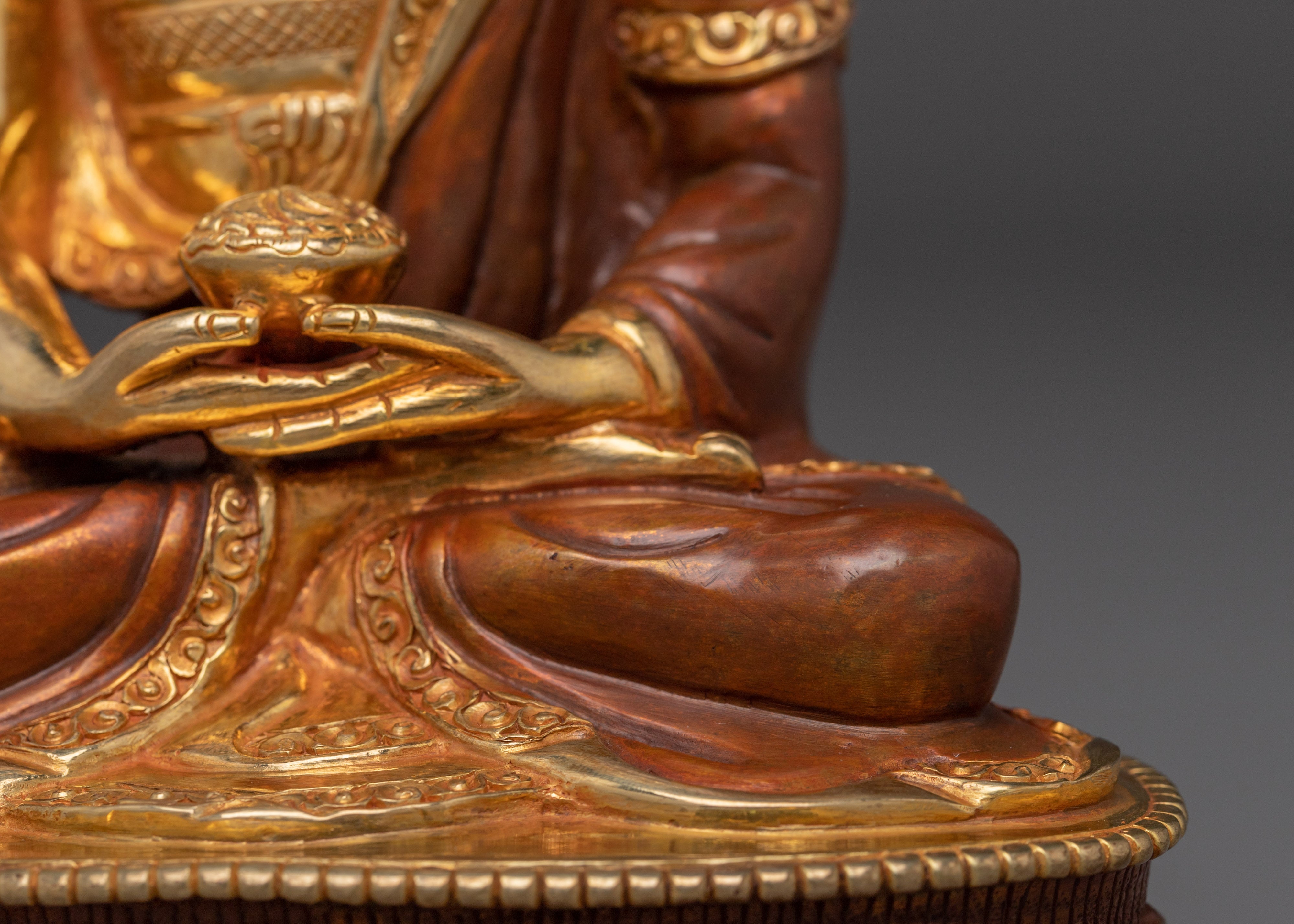 Handcrafted Amitabha Buddha Statue | Copper and 24K Gold Artistry