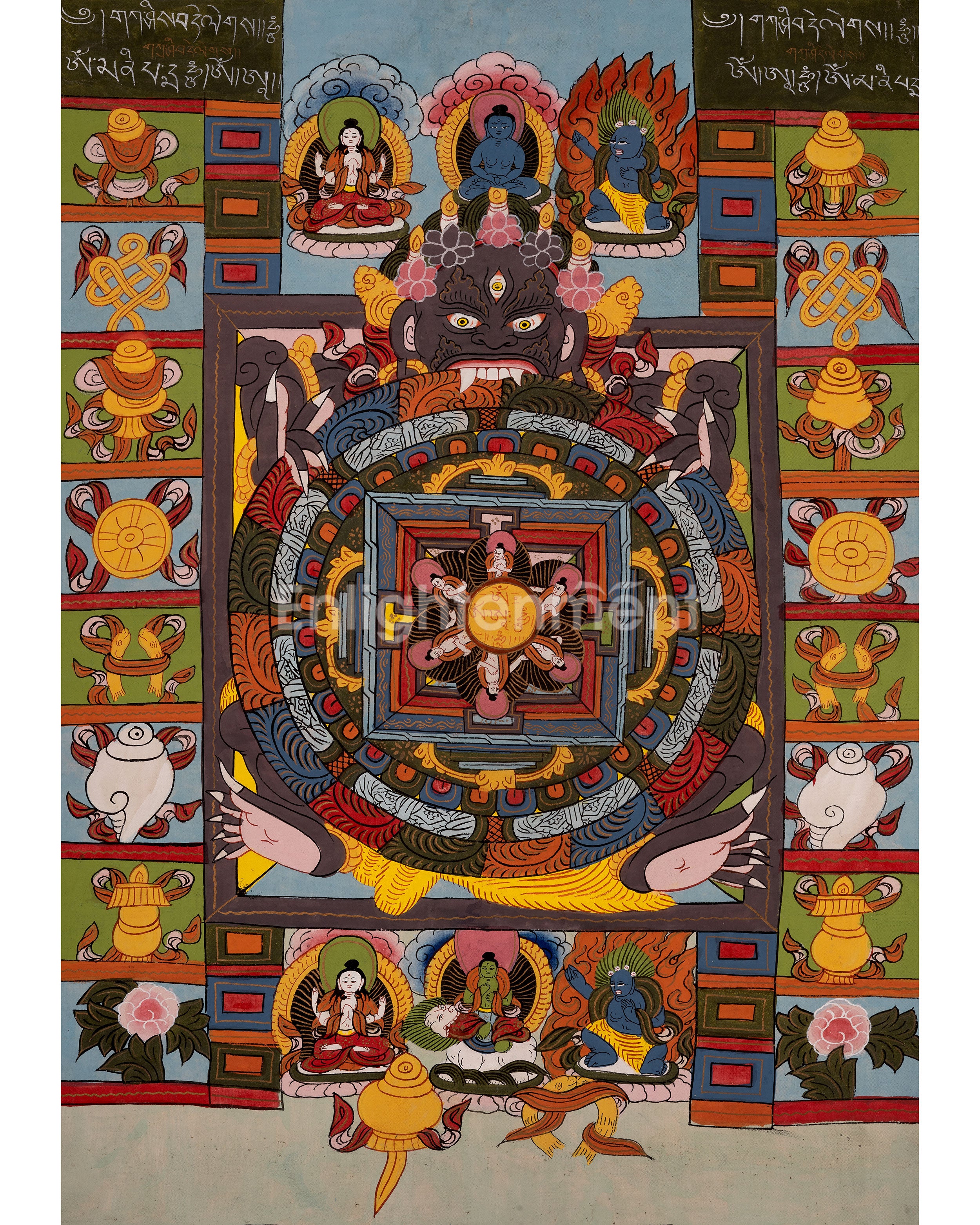 30+ Years Old Wheel Of Life Thangka