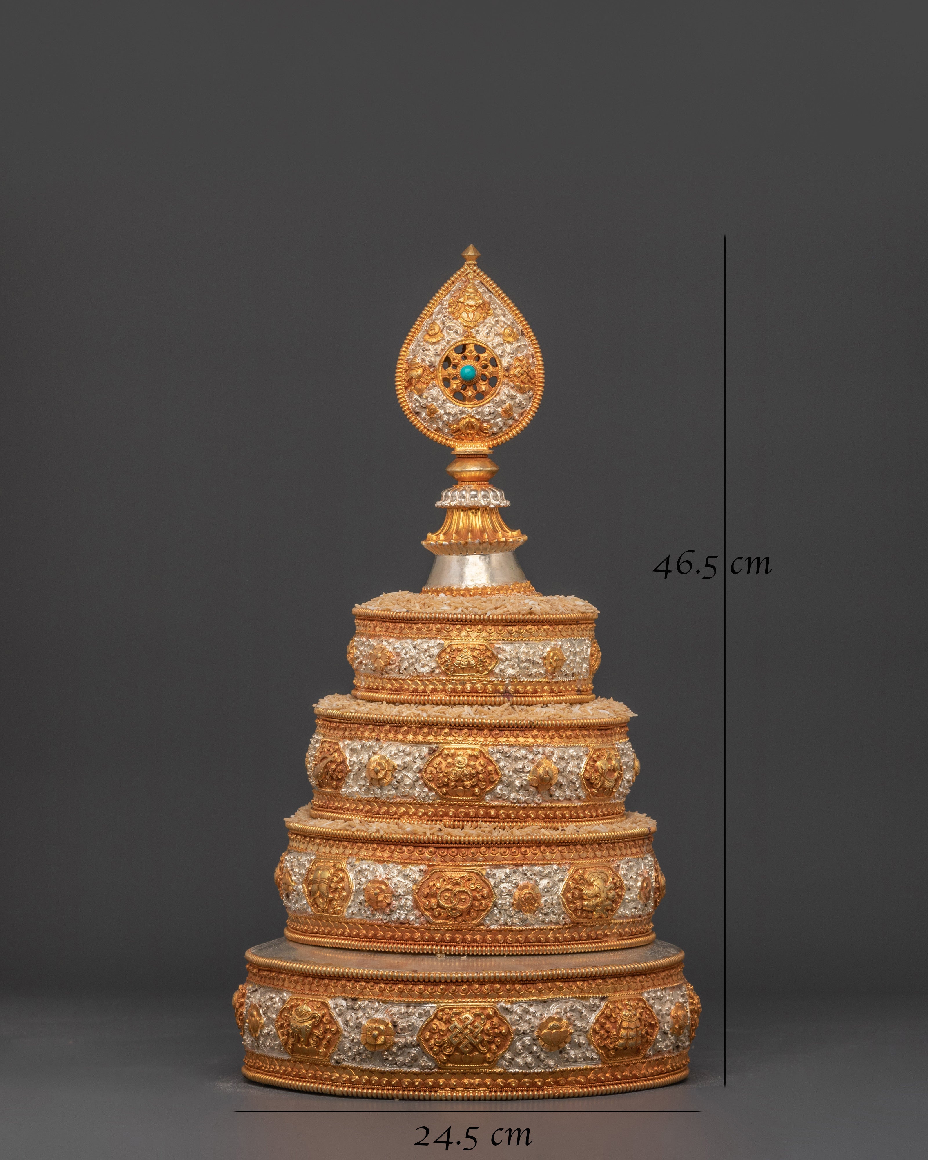 Gold And Silver Plated Mandala Set | Sacred Tool for Meditation & Rituals