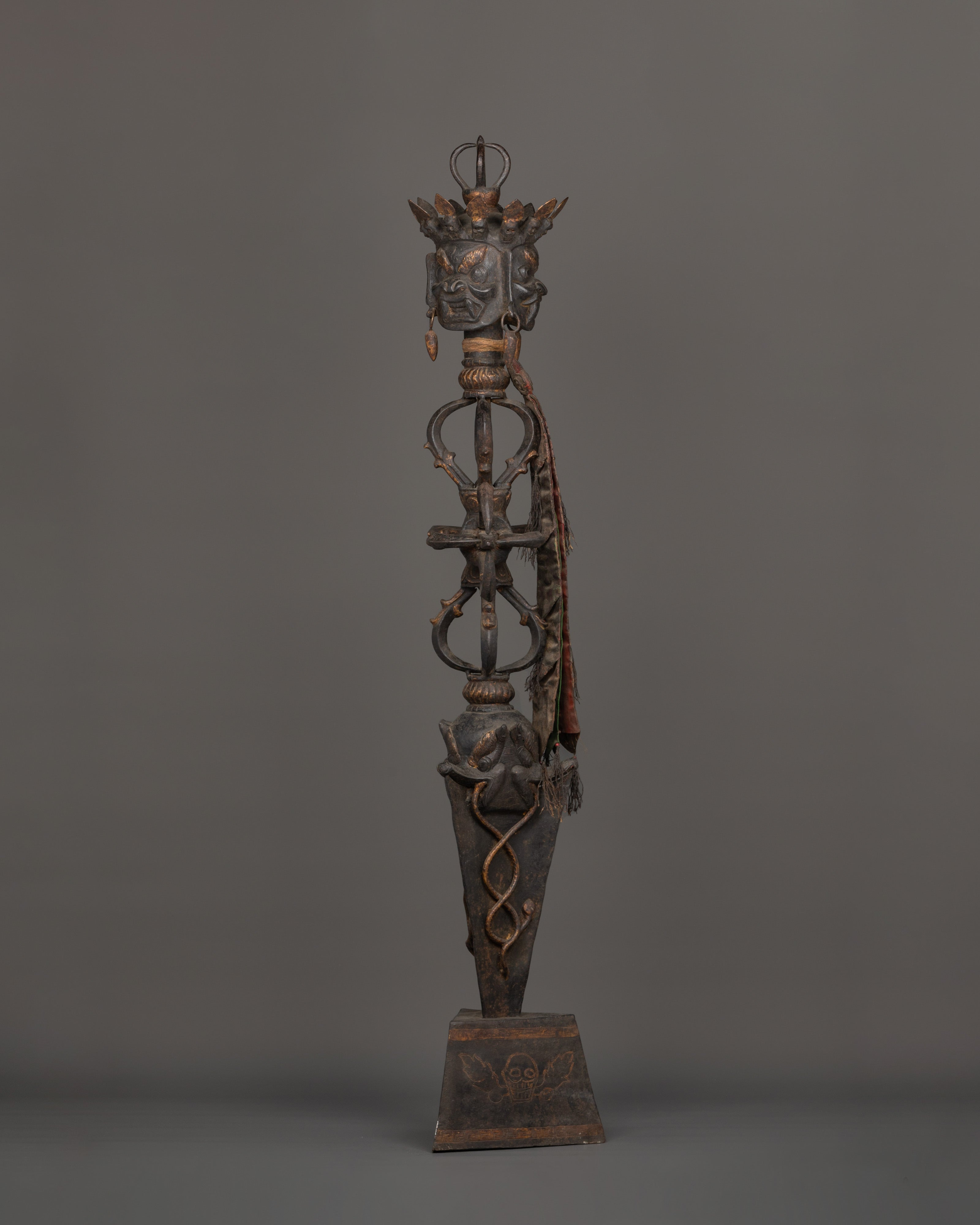 Sacred Iron Phurba Dagger | Vajra Ritual Tool