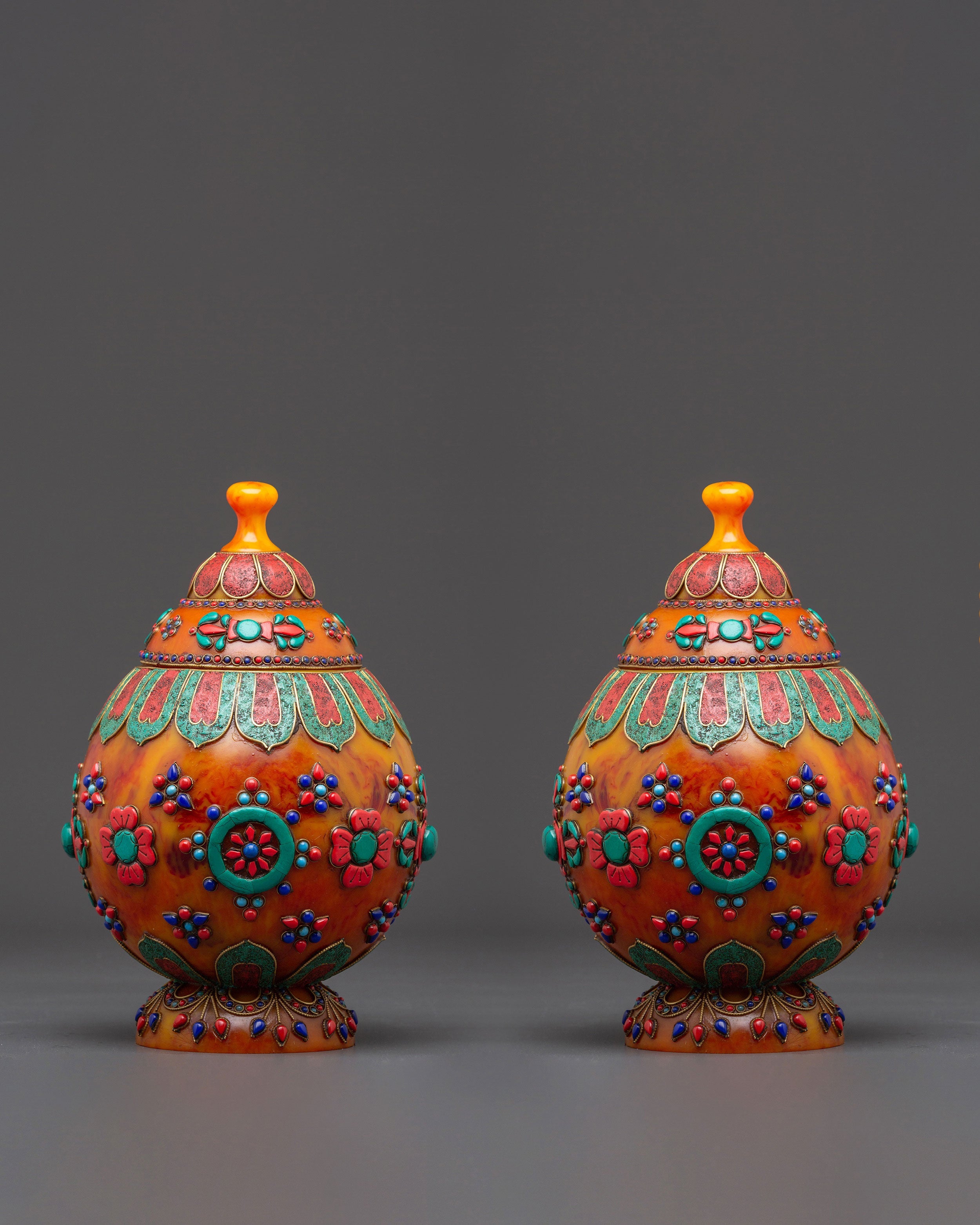Offering Rice Pot Set | Handcrafted Tibetan Ritual Vessel for Spiritual Practices