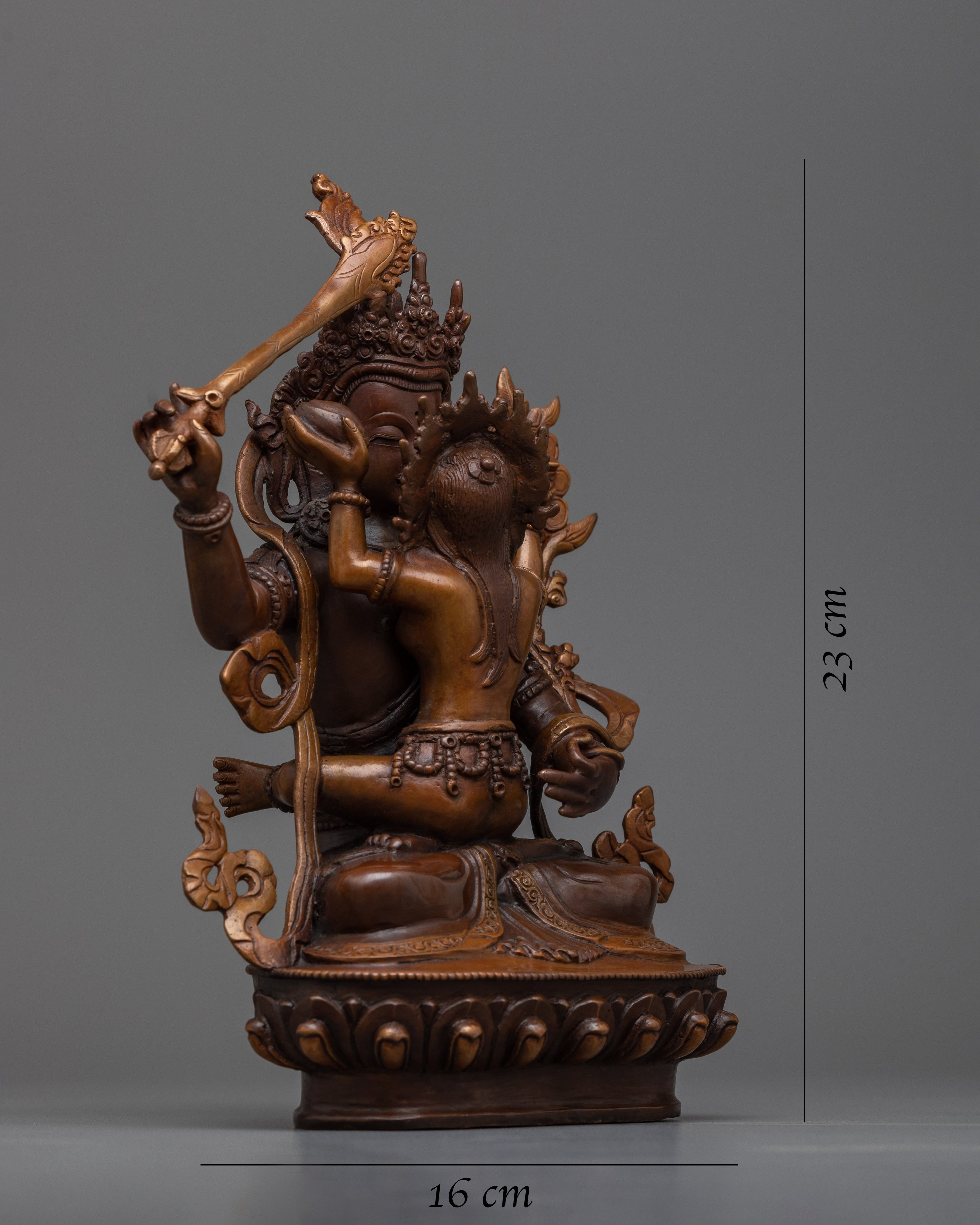 manjushri-with-consort-sculpture