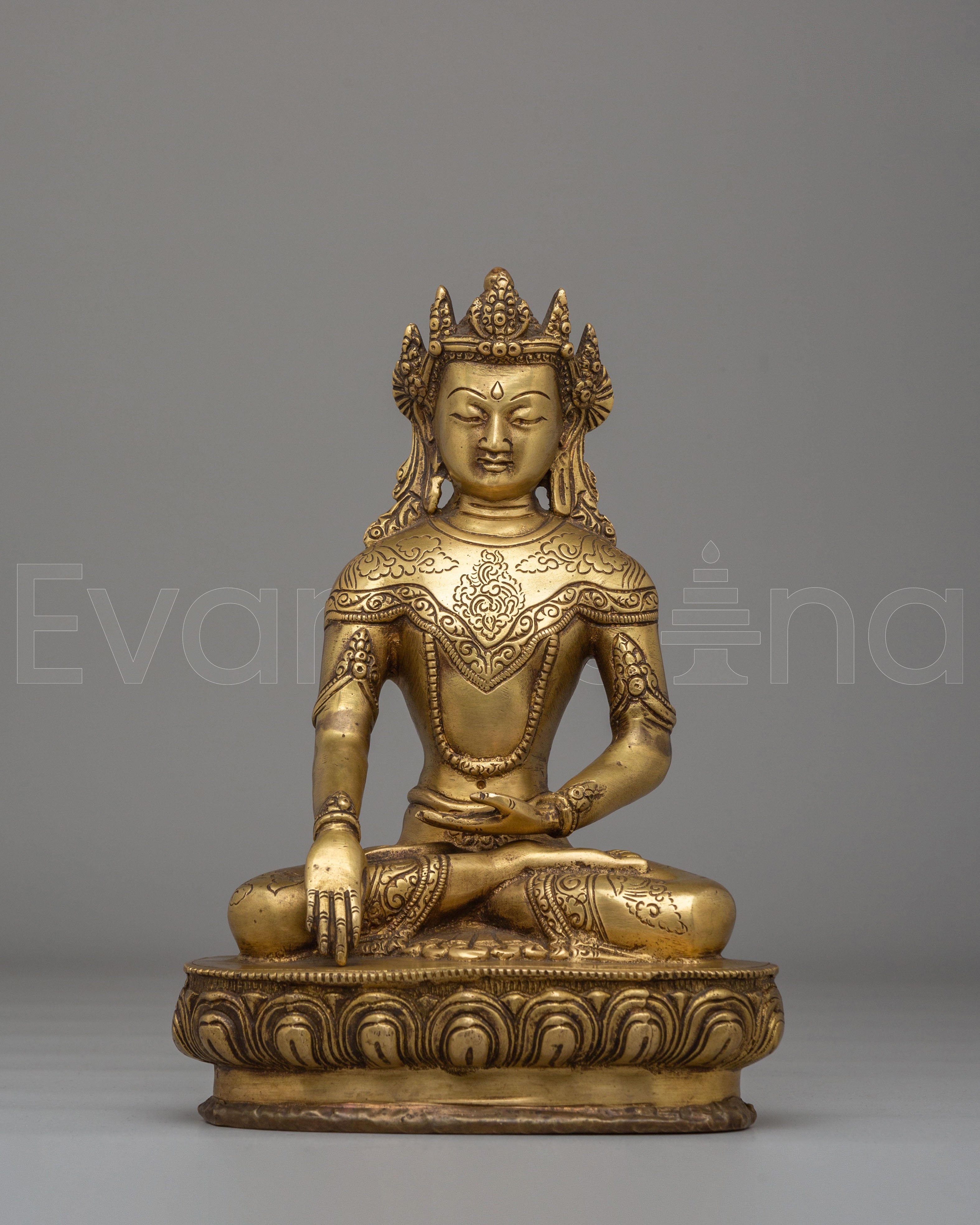 Crowned Shakyamuni Buddha Statue