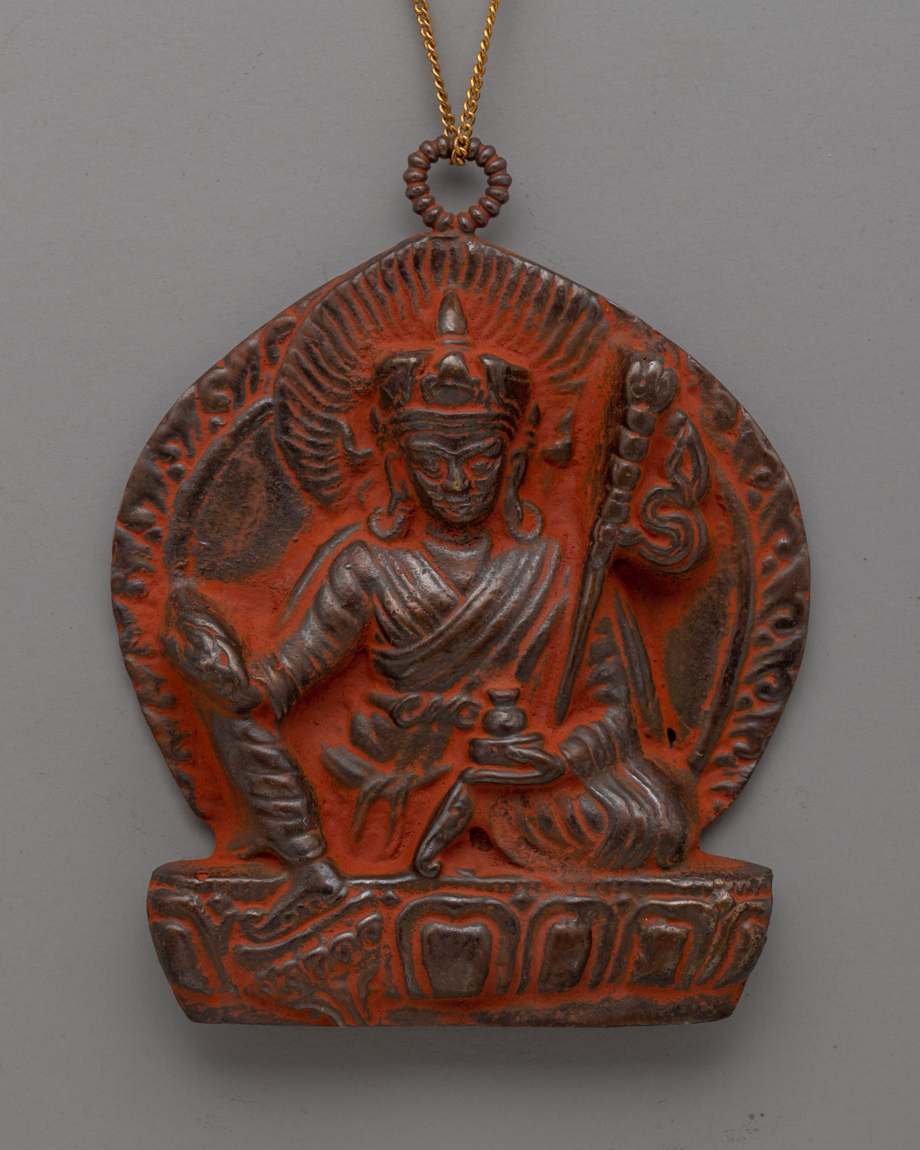 Sacred Buddhist Brass Guru Rinpoche Locket