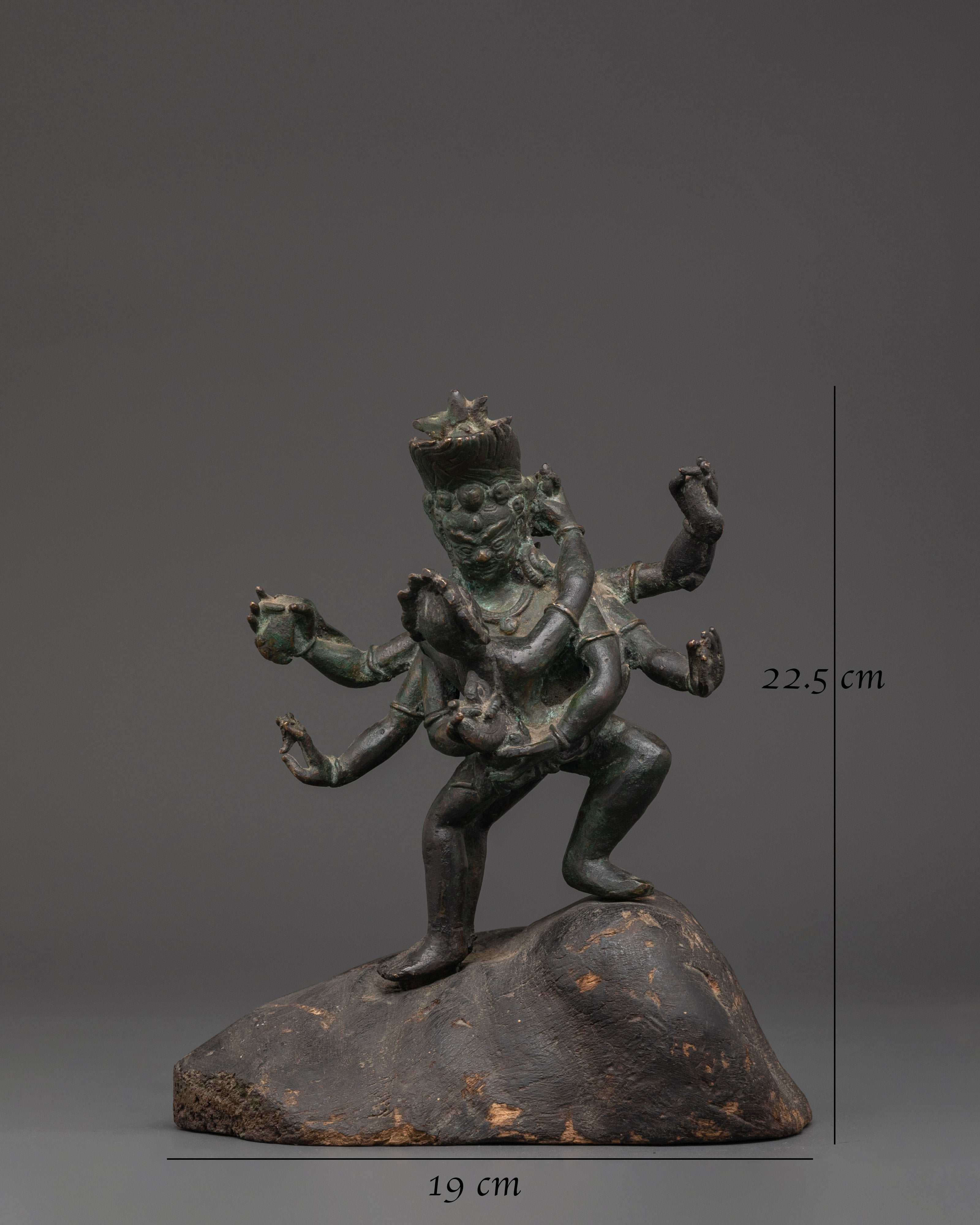 Handcrafted Bronze Mahakala Statue | Tibetan Protector Deity Sculpture