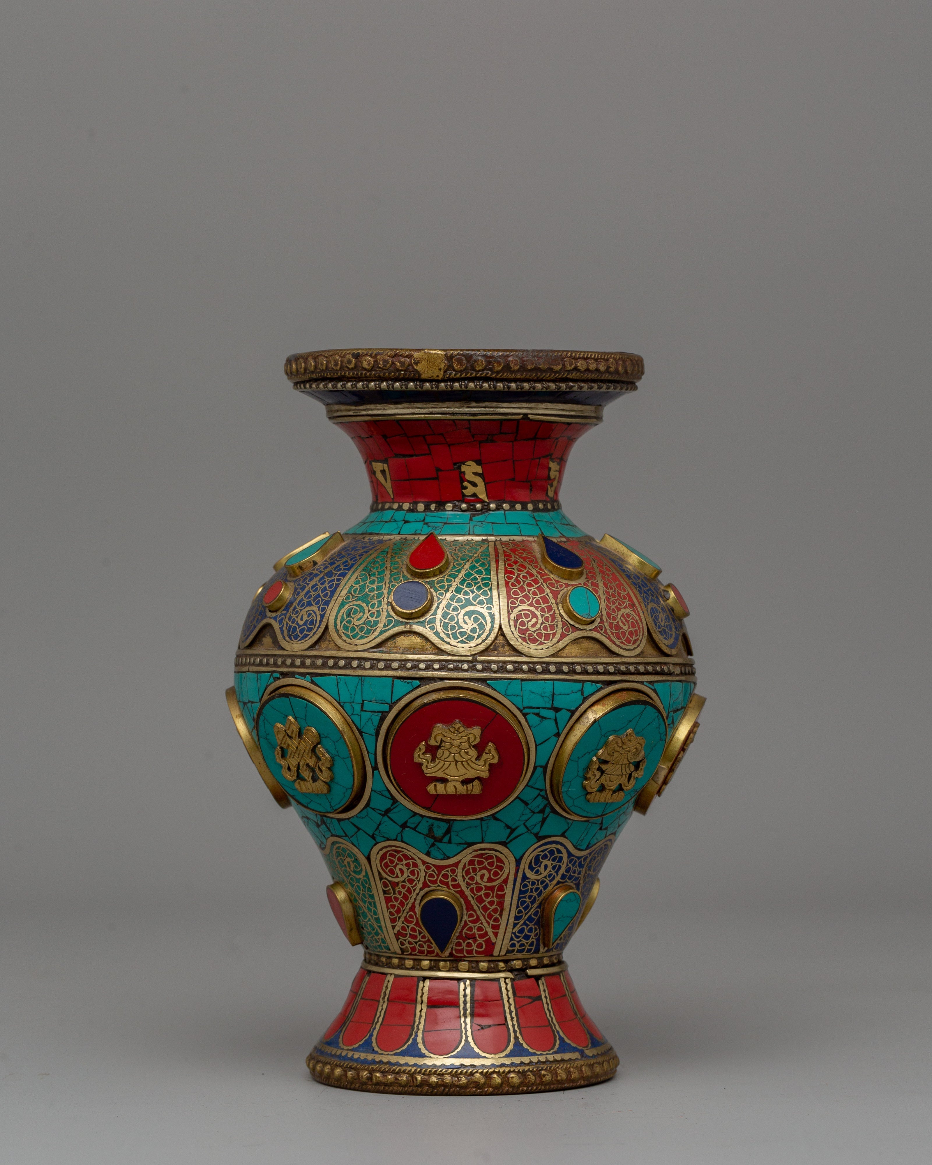 Tibetan Brass Flower Vase