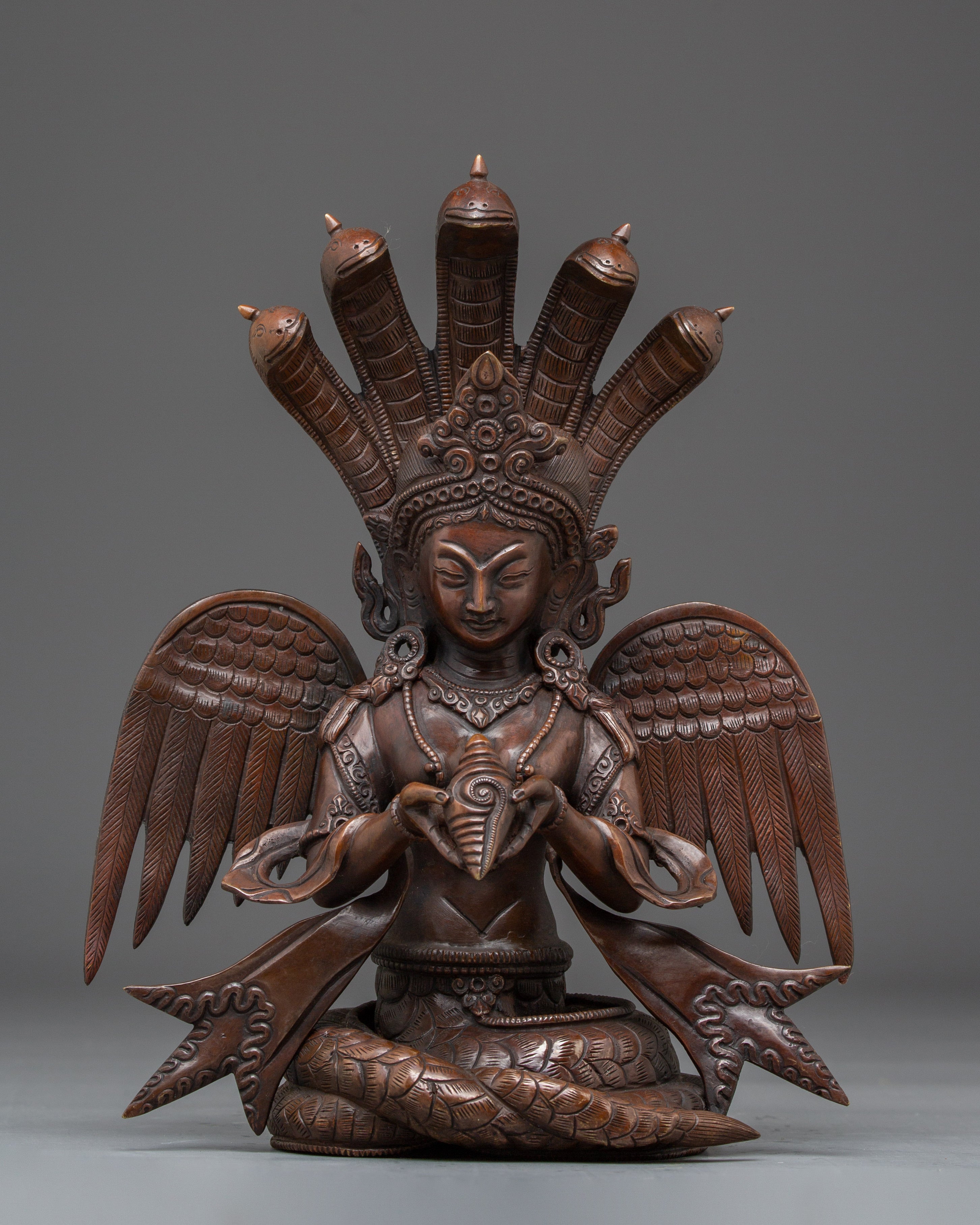 Naagkanya Oxidized Copper Statue | Guardian of Esoteric Teachings